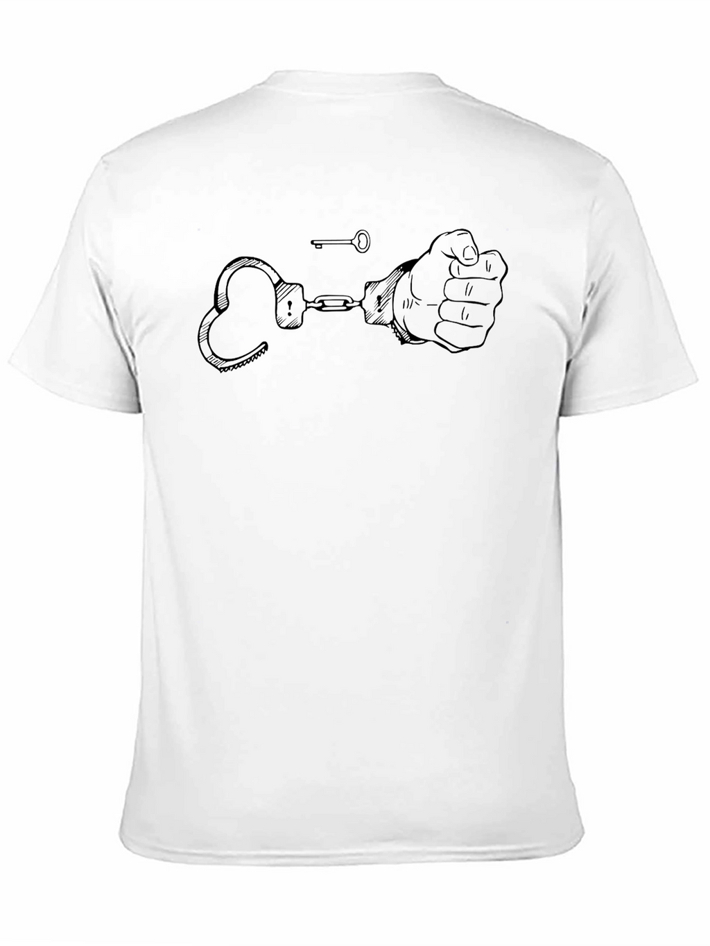 Handcuffs & Key Graphic Black T-Shirt
