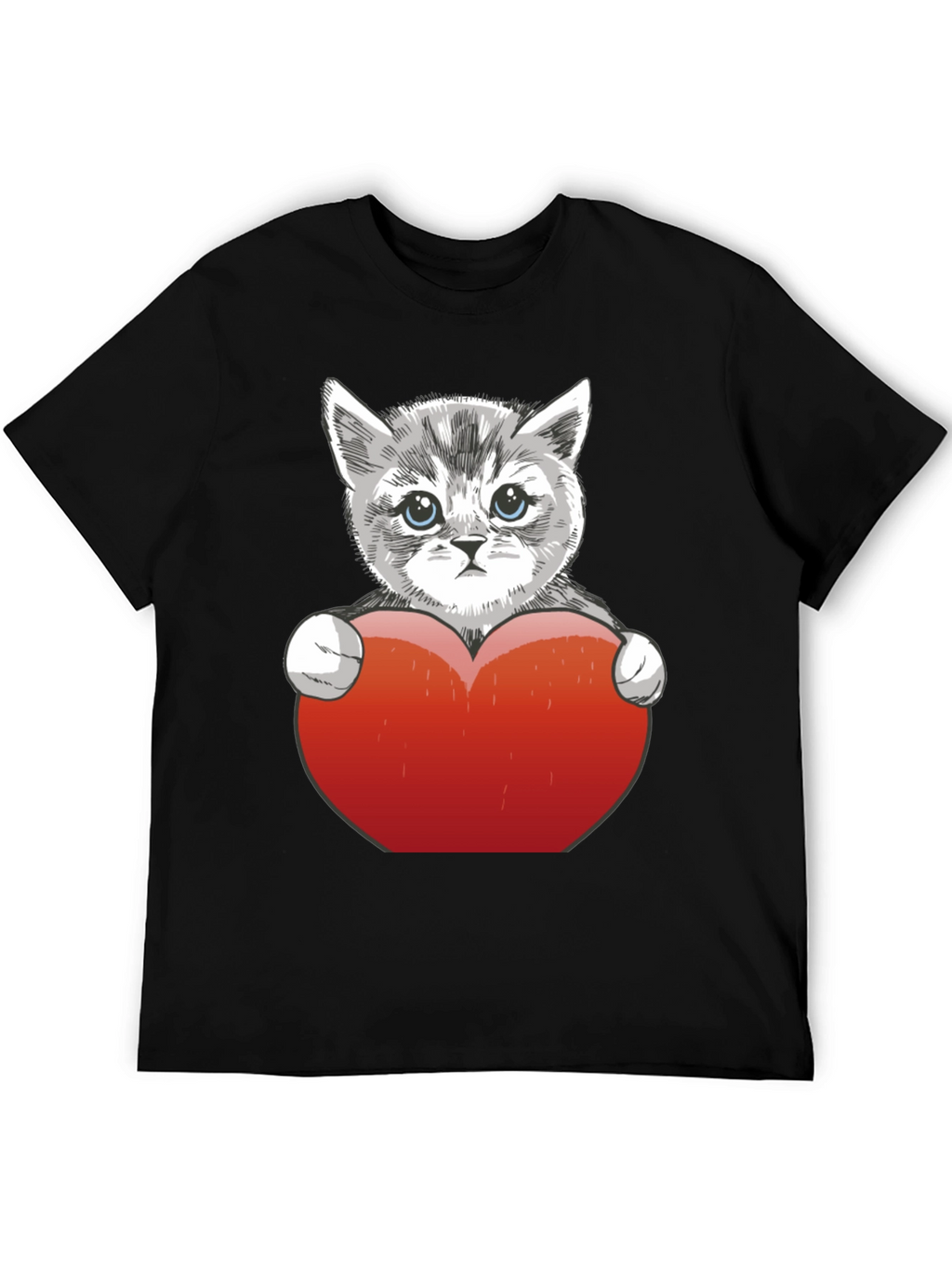 Cute Kitten Heart T-Shirt - Perfect Gift!