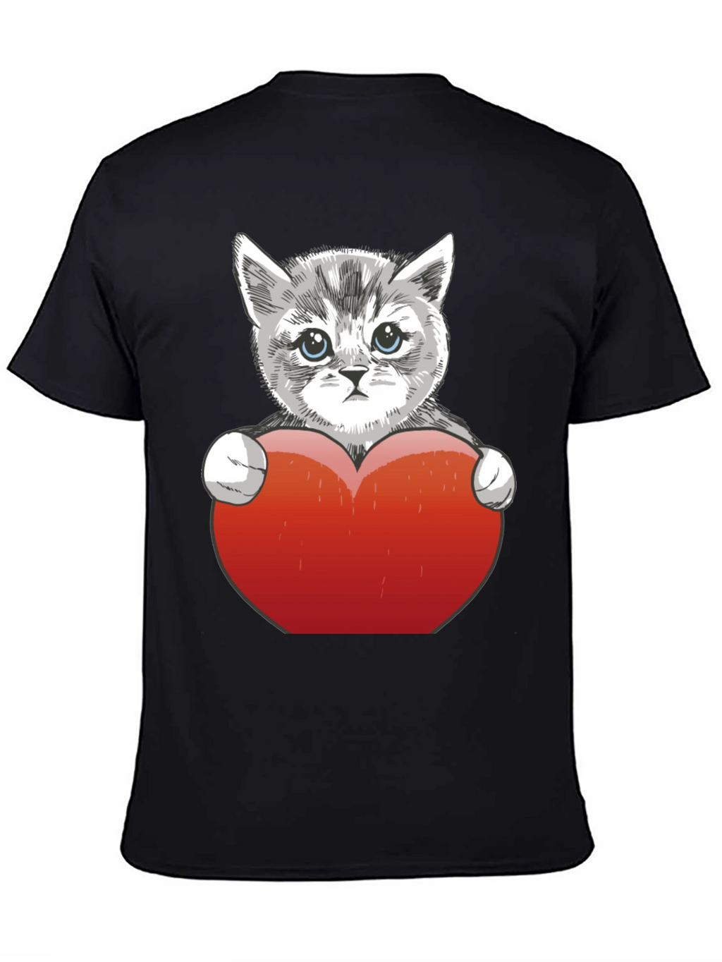 Cute Kitten Heart T-Shirt - Perfect Gift!