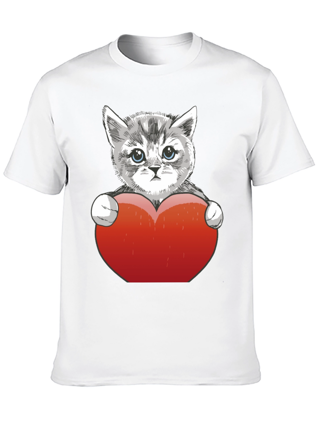 Cute Kitten Heart T-Shirt - Perfect Gift!