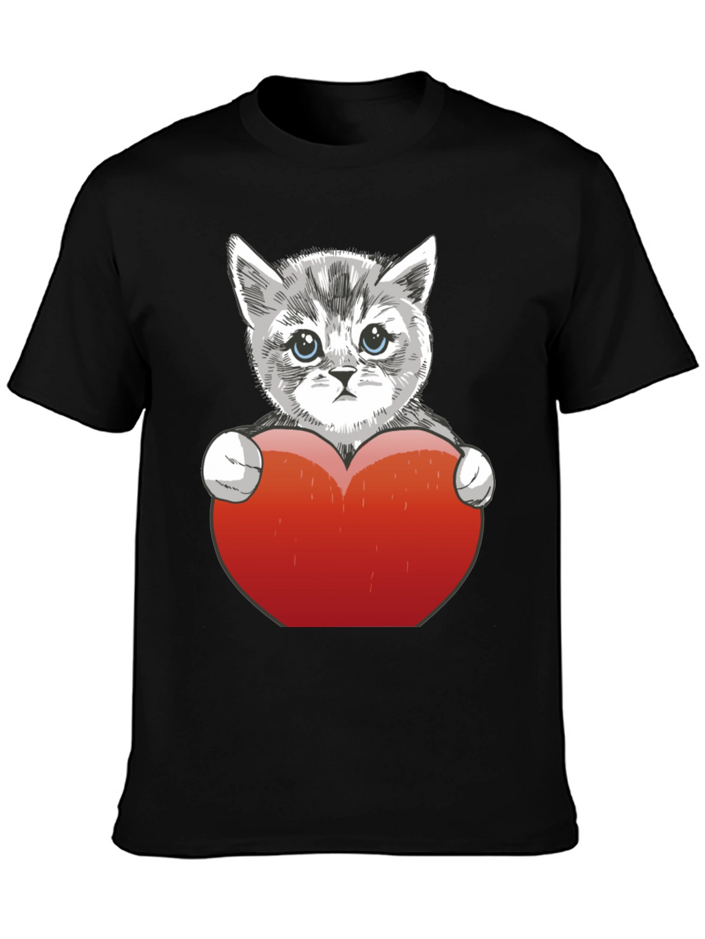 Cute Kitten Heart T-Shirt - Perfect Gift!