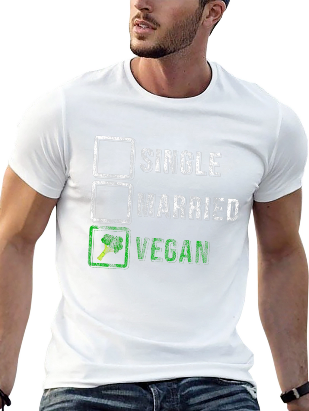 Vegan T-Shirt: Single Married Vegan Checklist