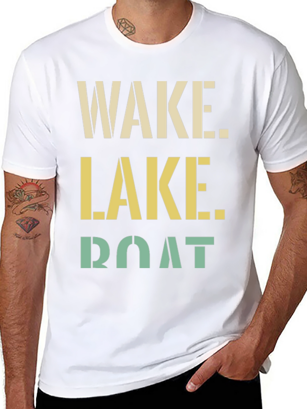 Wake Lake Boat Graphic Tee