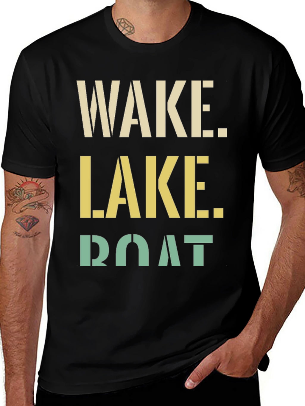 Wake Lake Boat Graphic Tee