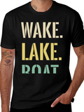 Wake Lake Boat Graphic Tee