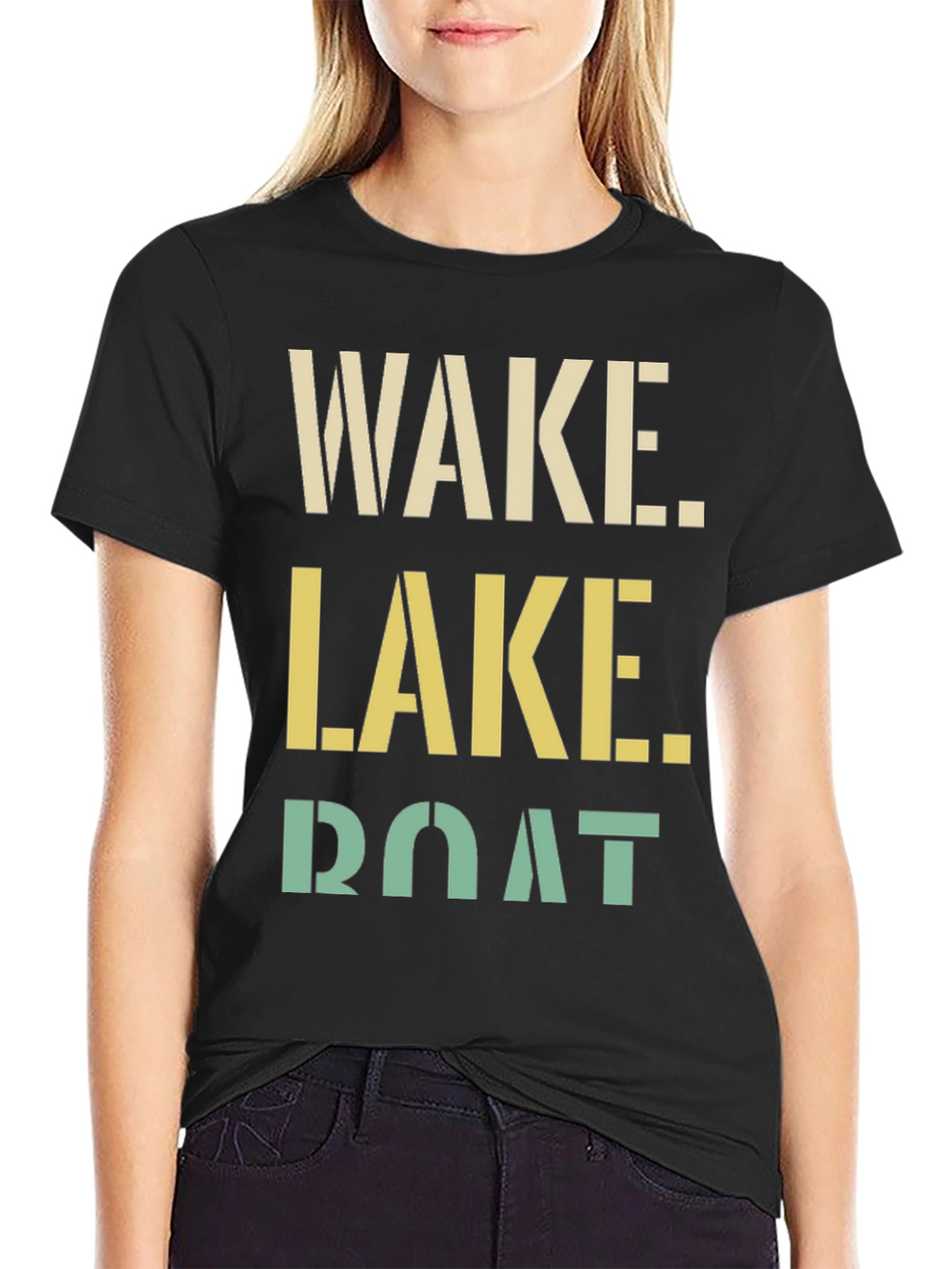 Wake Lake Boat Graphic Tee