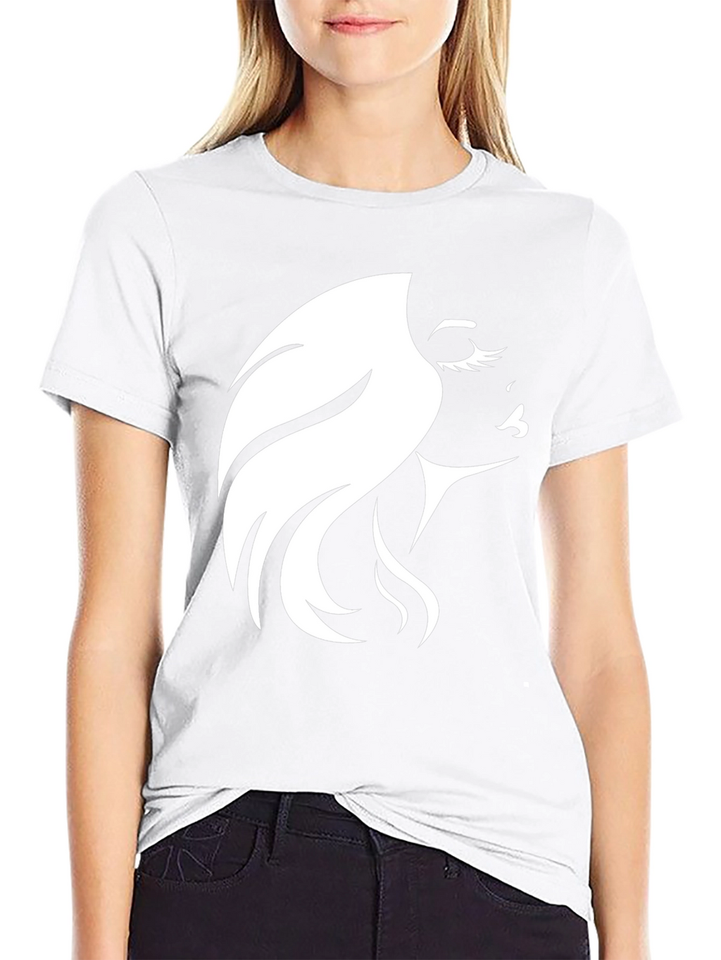Elegant Woman Graphic Black T-Shirt