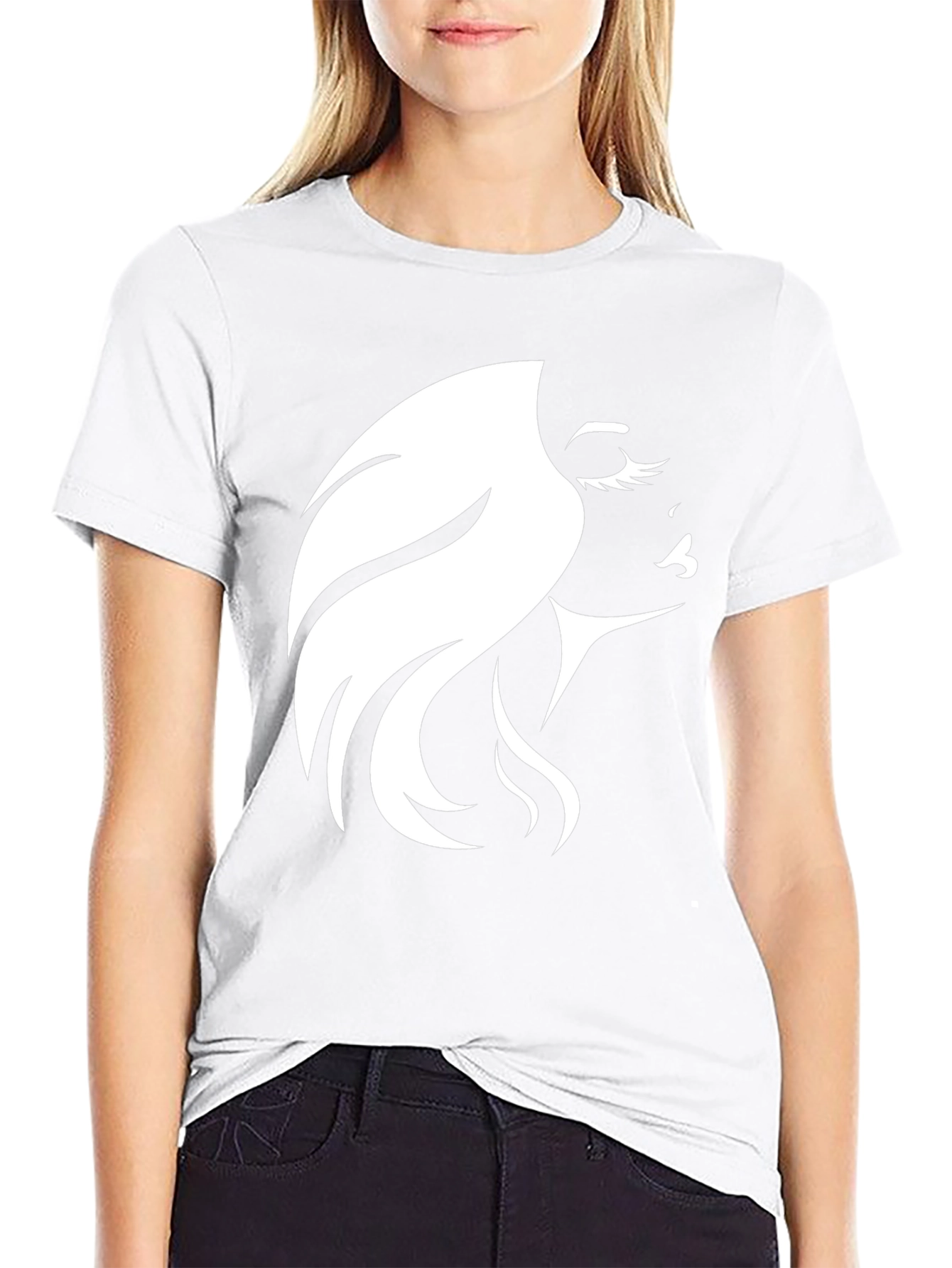 Elegant Woman Graphic Black T-Shirt