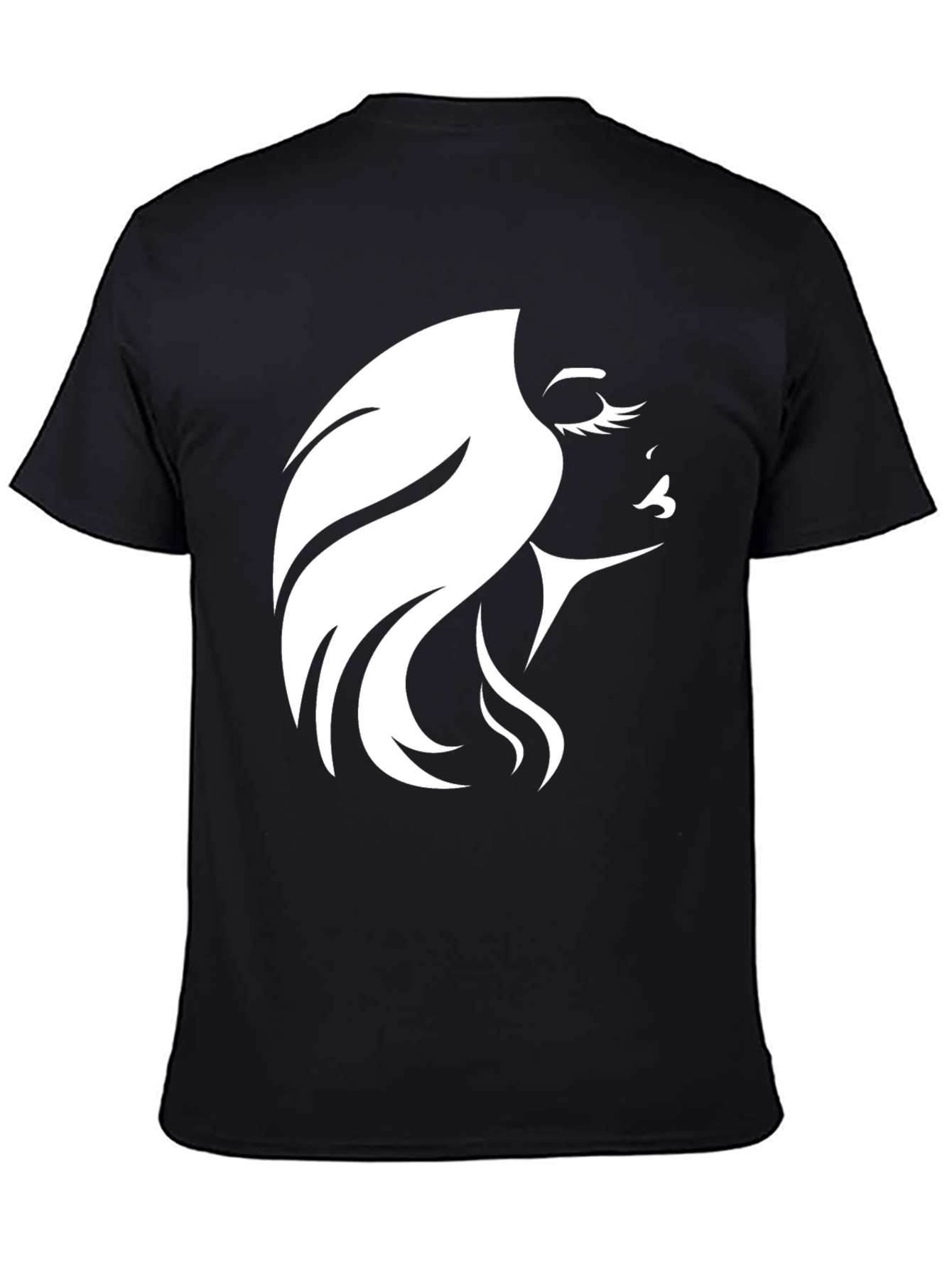 Elegant Woman Graphic Black T-Shirt