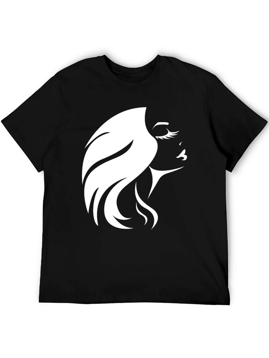 Elegant Woman Graphic Black T-Shirt