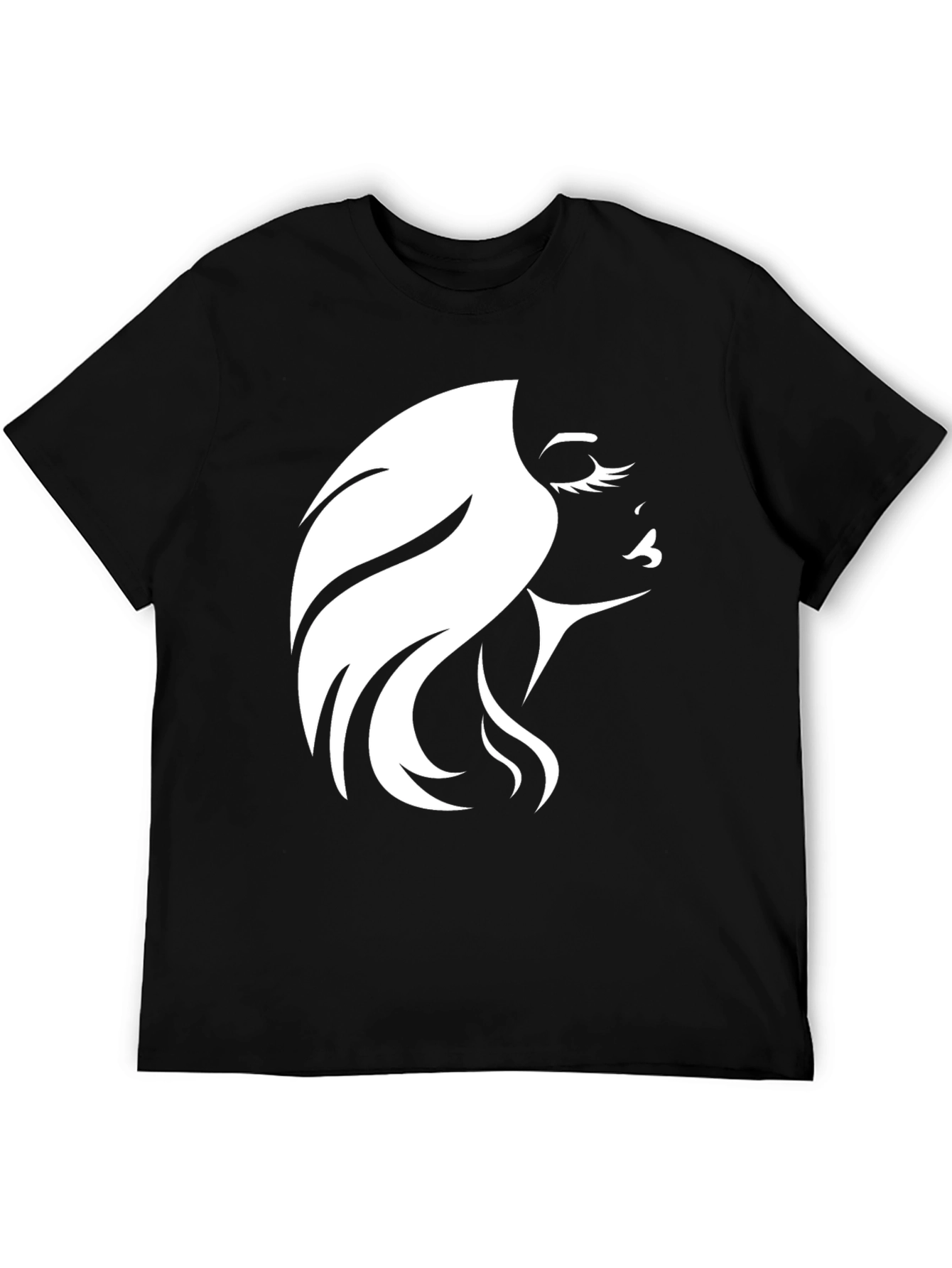 Elegant Woman Graphic Black T-Shirt