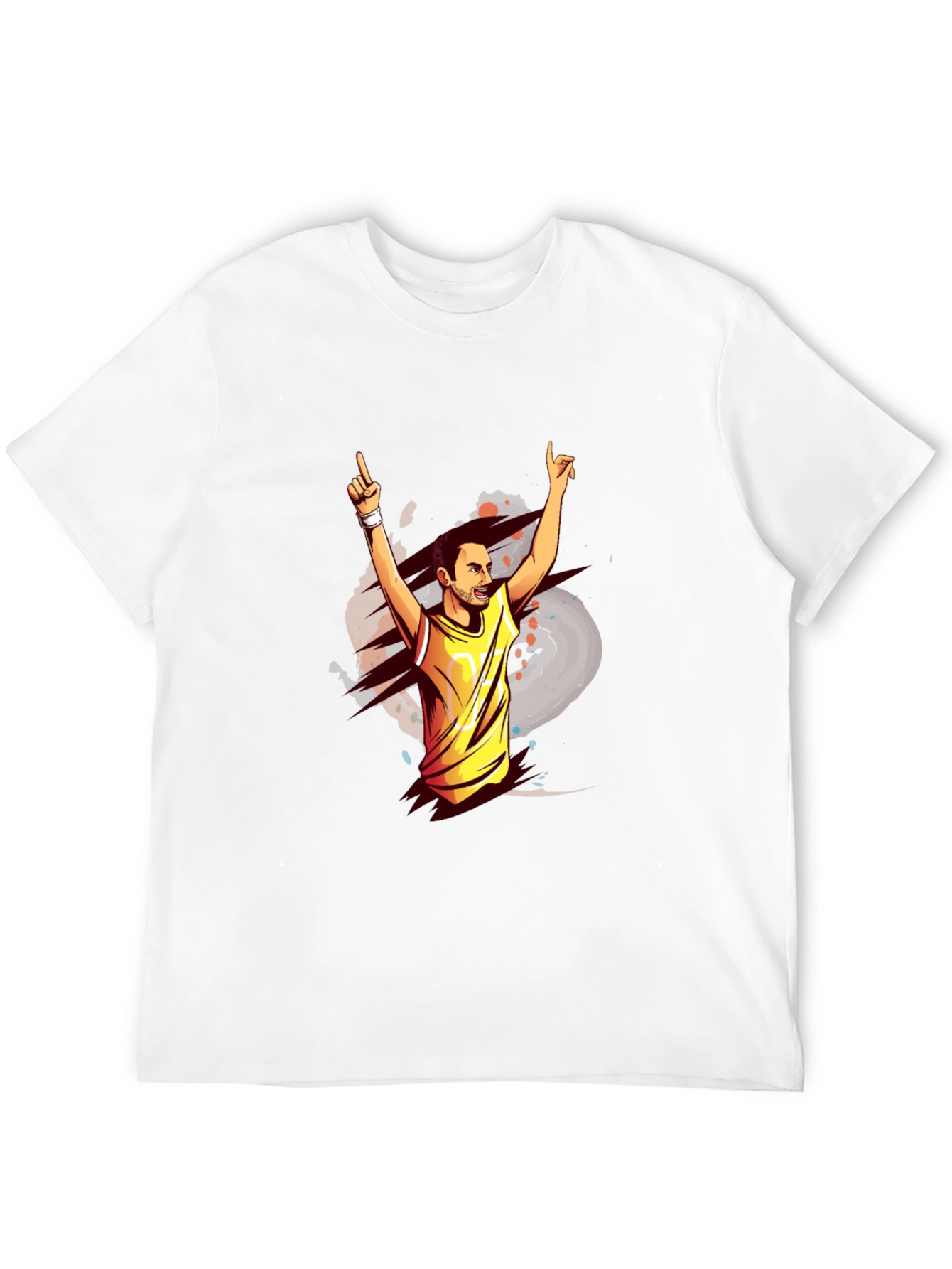 Black T-Shirt with Graphic Man Design