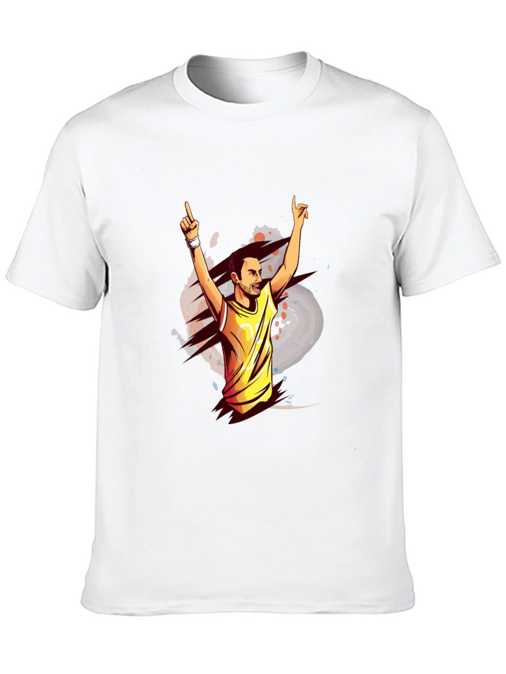 Black T-Shirt with Graphic Man Design