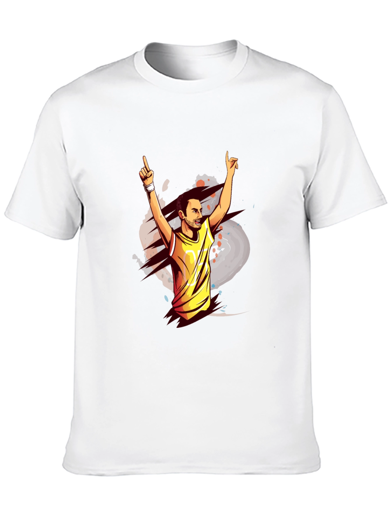 Black T-Shirt with Graphic Man Design