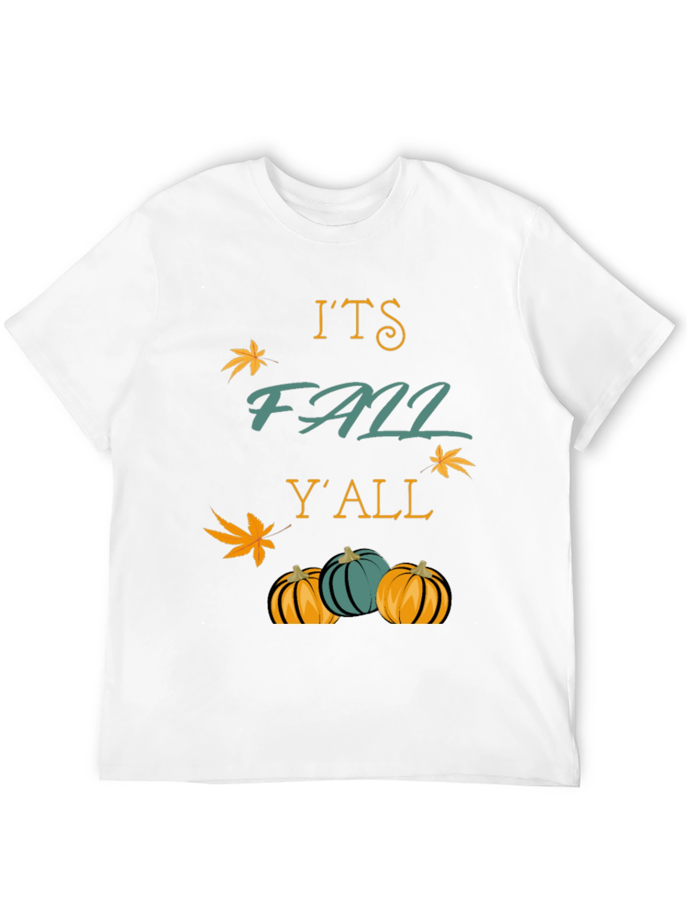 Its Fall Yall T-Shirt Autumn Pumpkins Maple Leaf