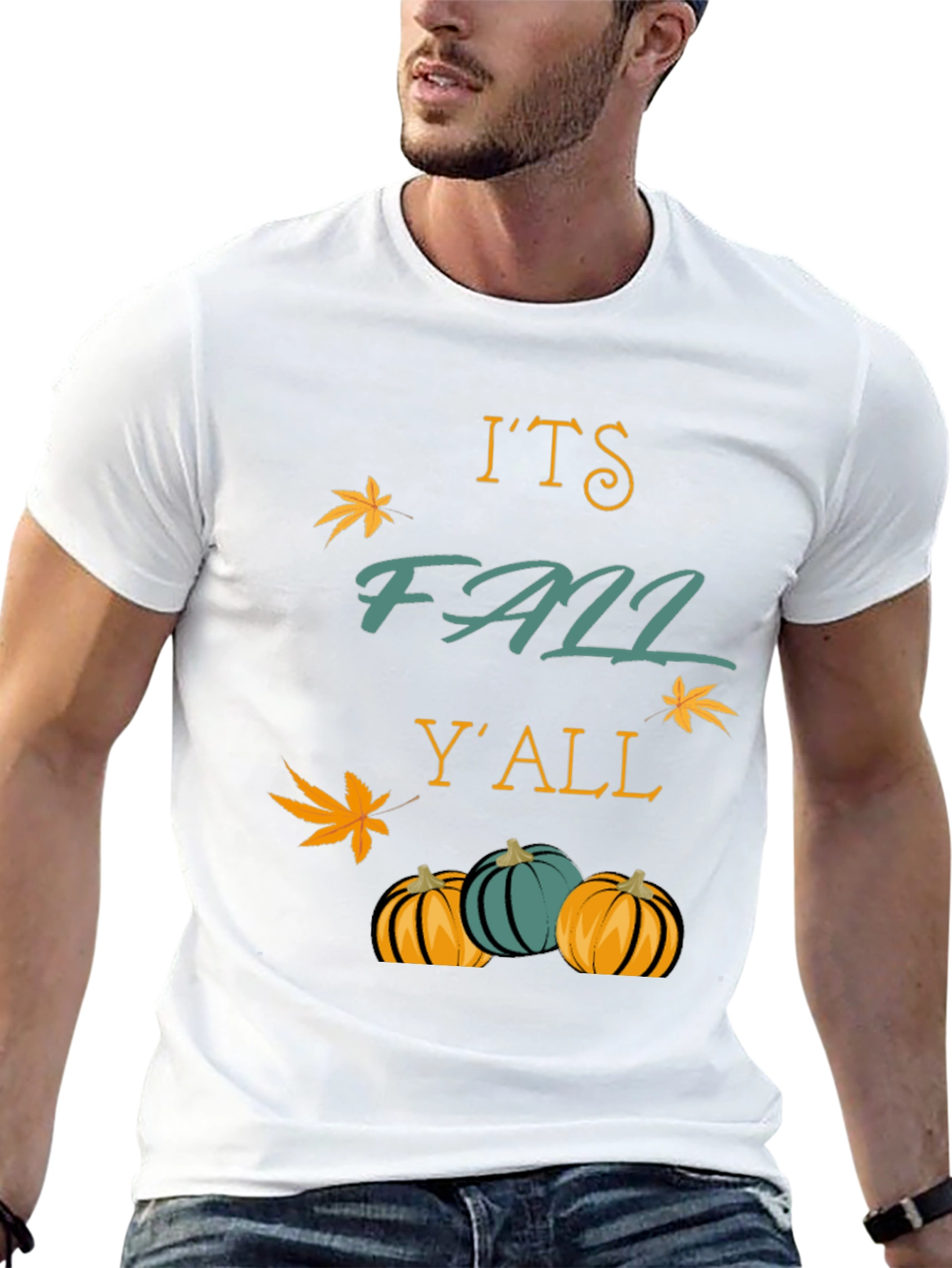 Its Fall Yall T-Shirt Autumn Pumpkins Maple Leaf