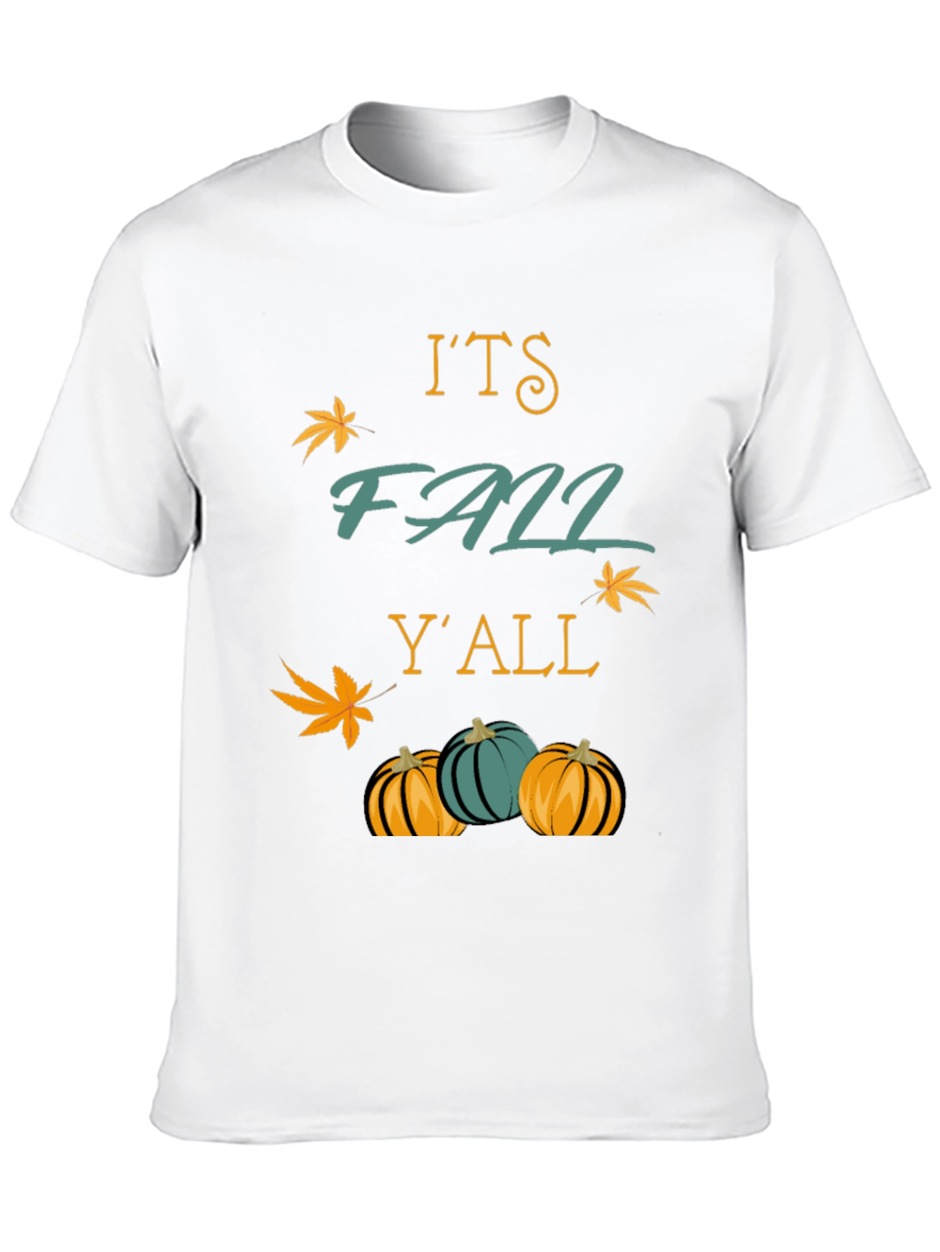 Its Fall Yall T-Shirt Autumn Pumpkins Maple Leaf