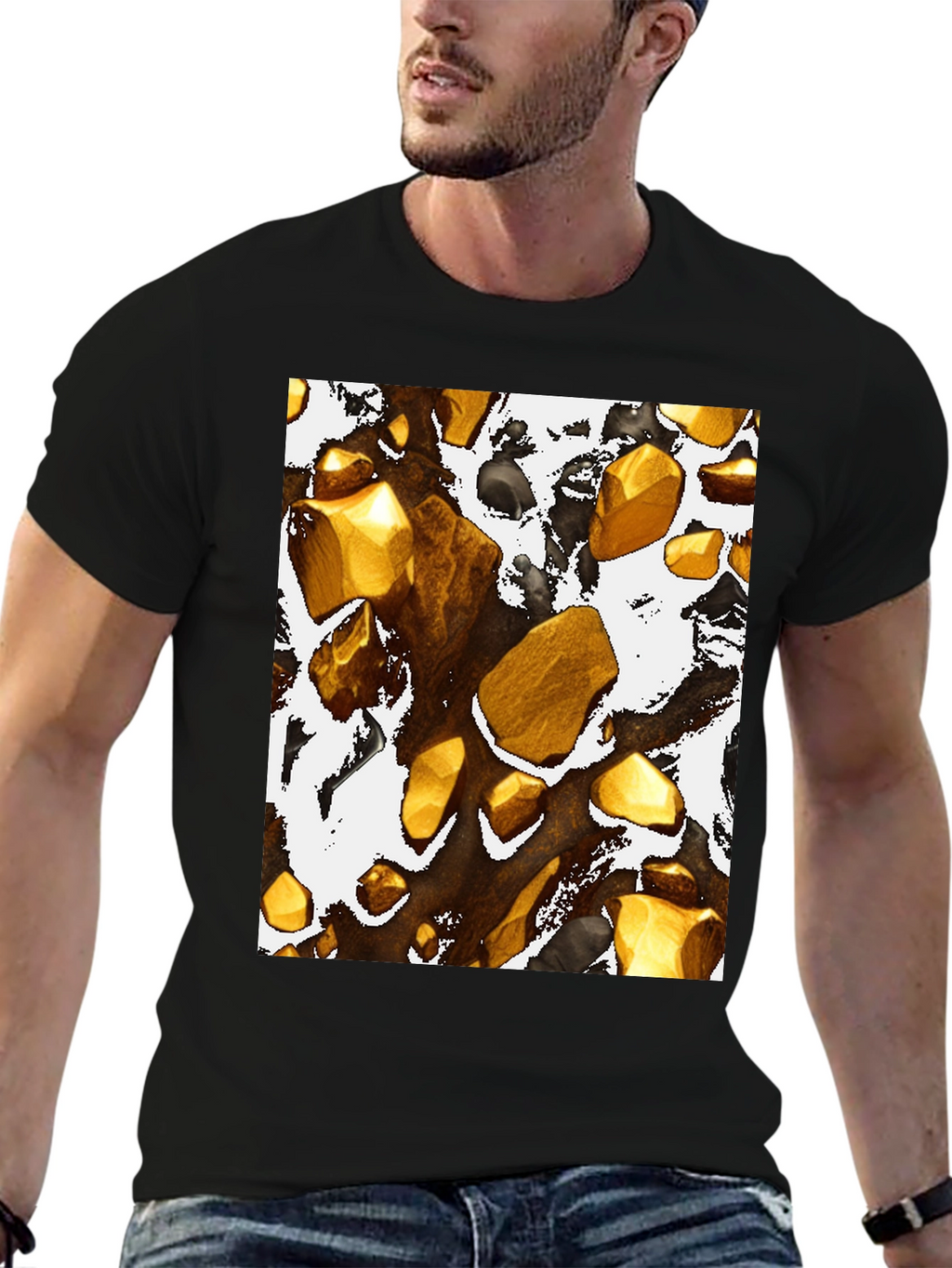 Gilded Gems Graphic Tee - Bold Style