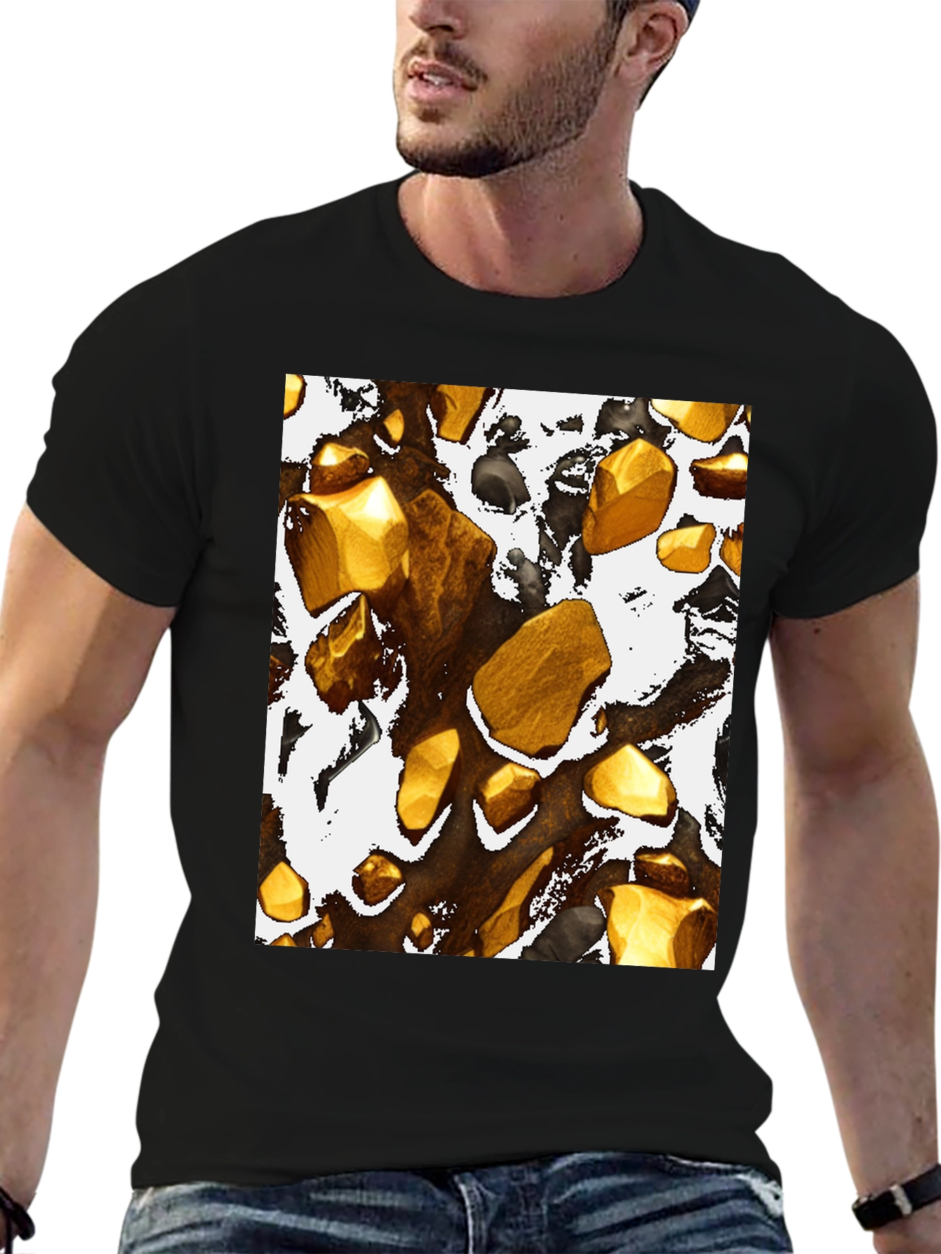 Gilded Gems Graphic Tee - Bold Style