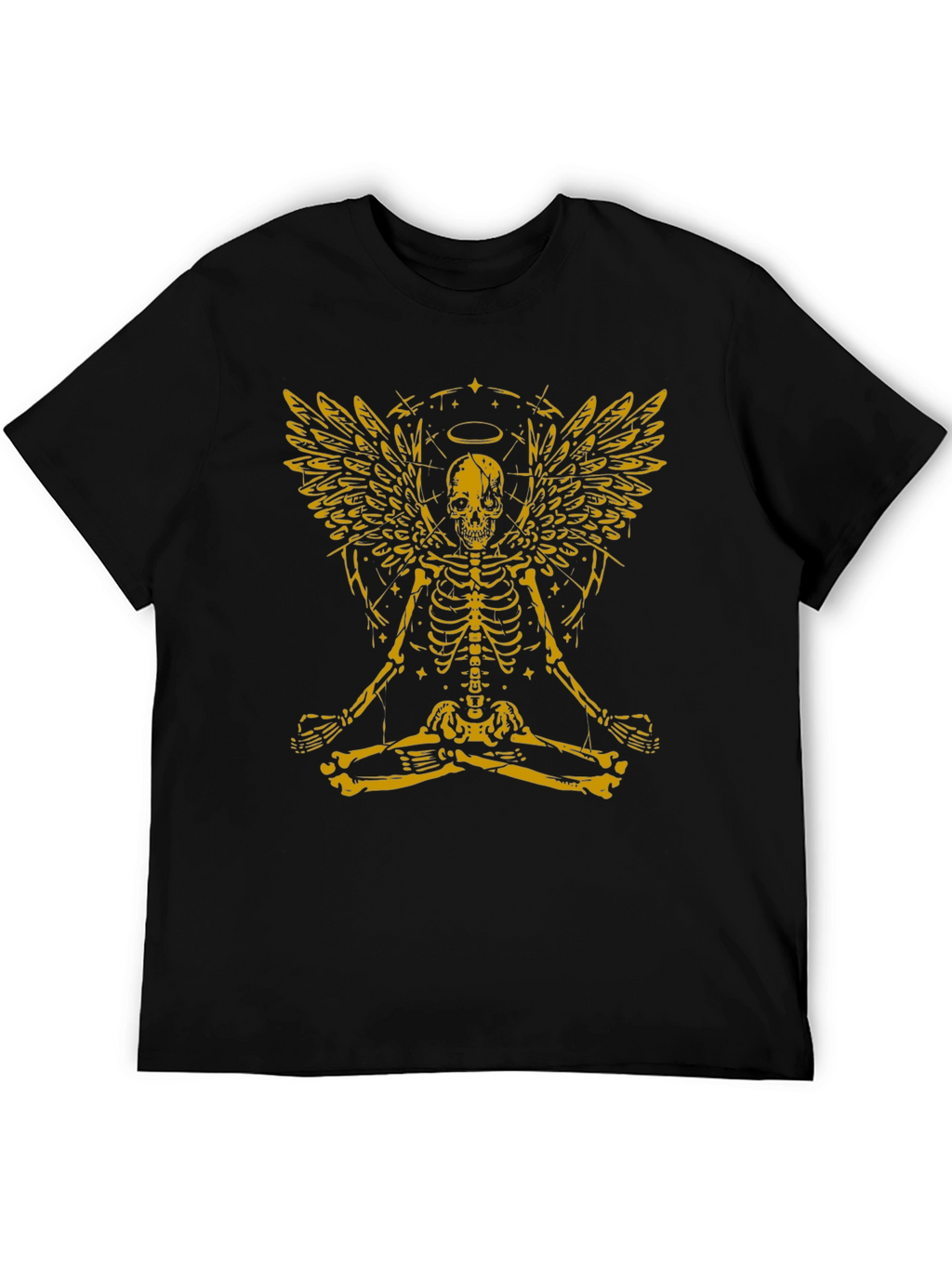 Skeleton Angel Graphic Tee - Black