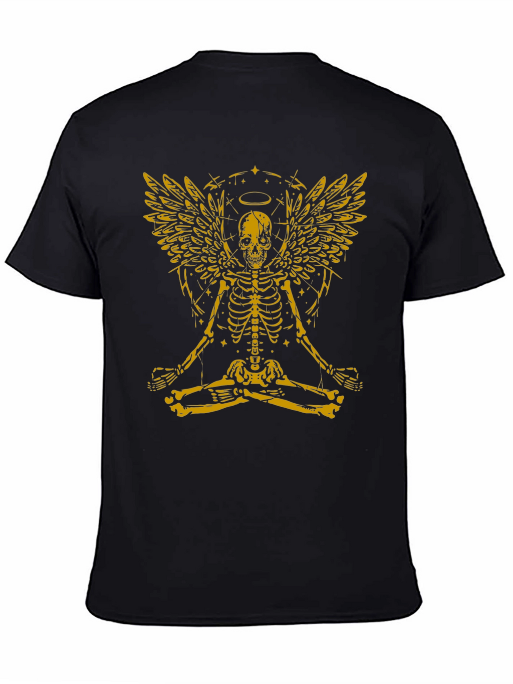Skeleton Angel Graphic Tee - Black