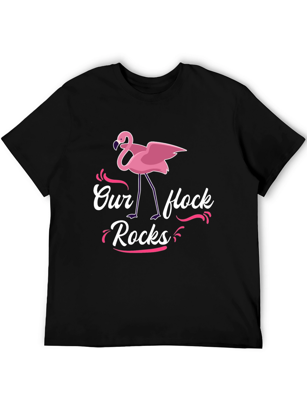 Our Flock Rocks Flamingo T-Shirt
