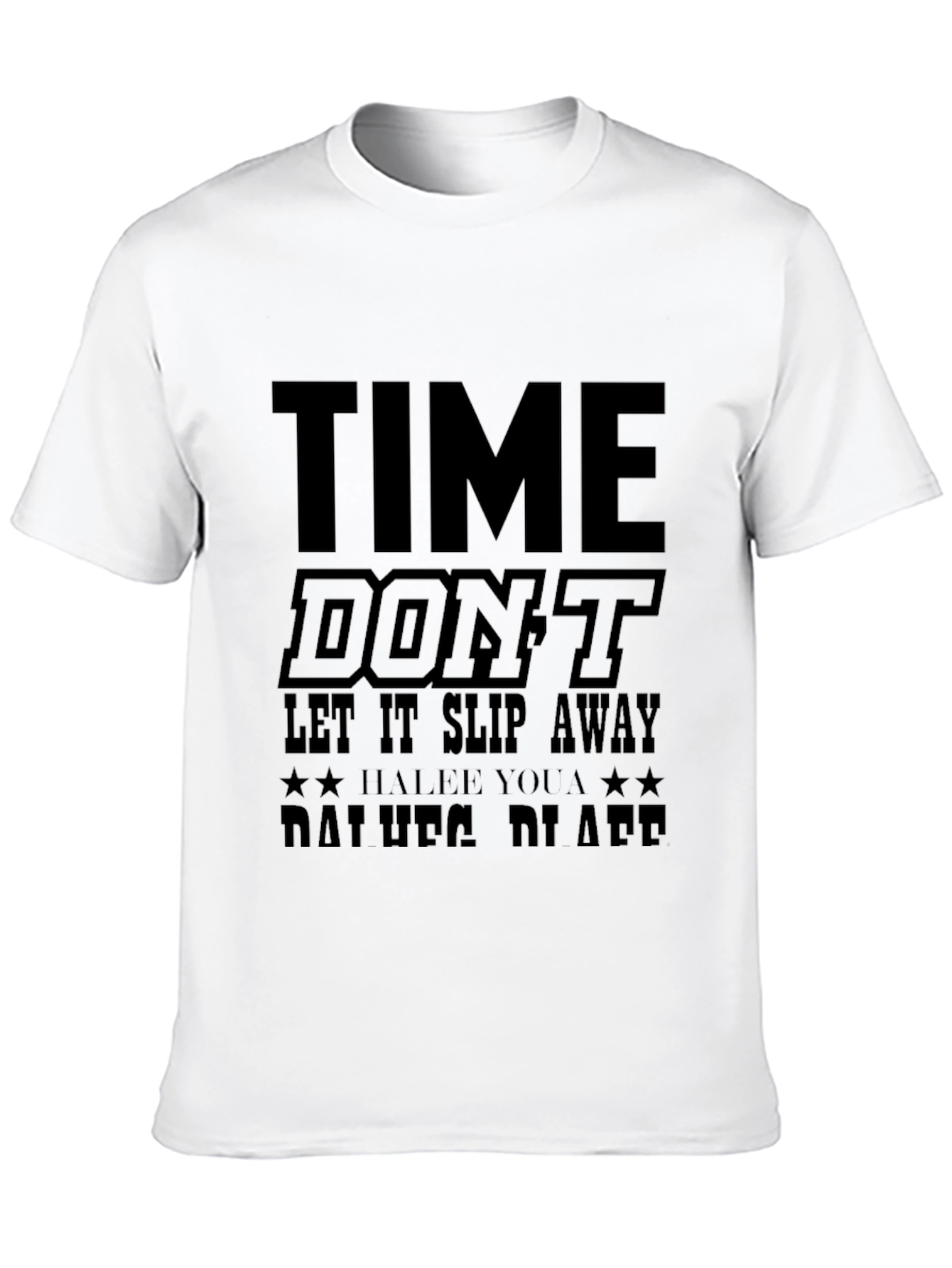 Time Dont Let it Slip Away Black T-Shirt