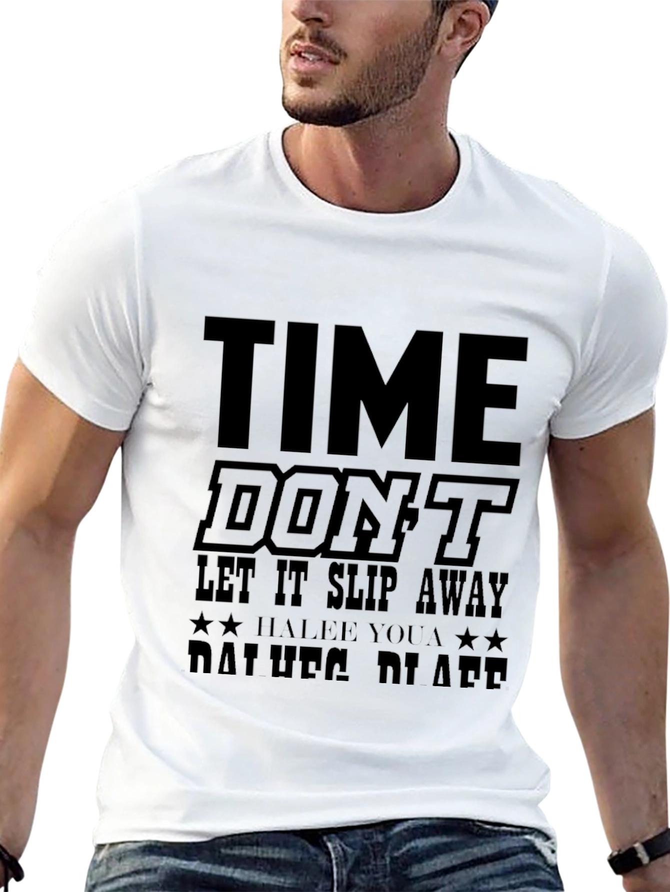 Time Dont Let it Slip Away Black T-Shirt