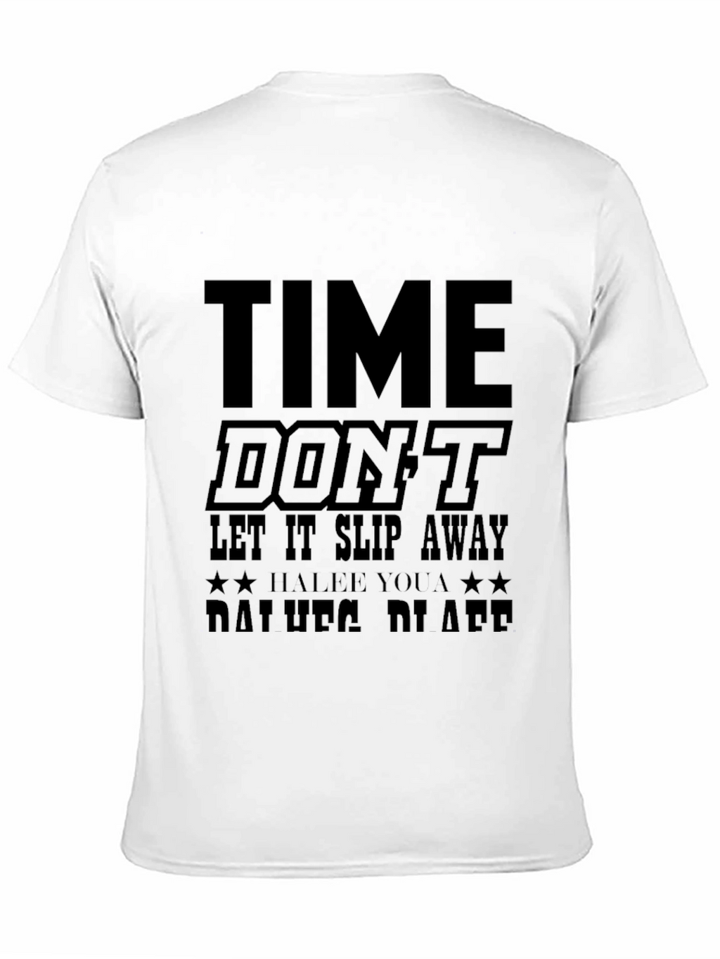 Time Dont Let it Slip Away Black T-Shirt