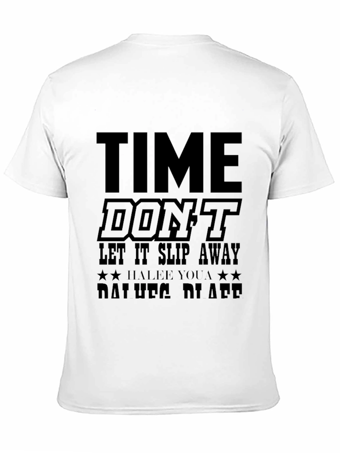 Time Dont Let it Slip Away Black T-Shirt