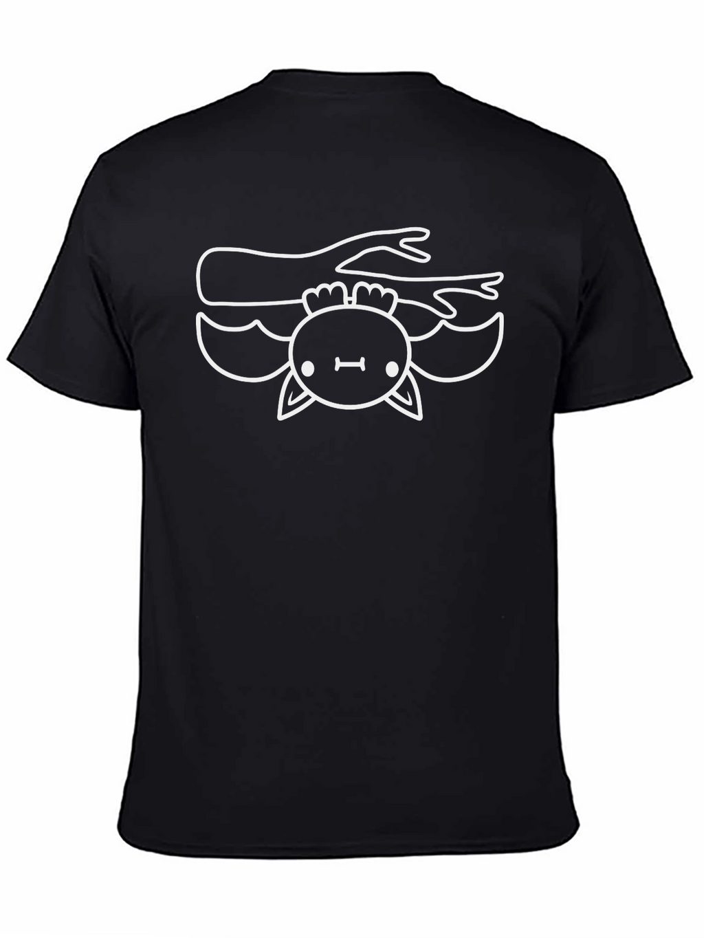 Cute Bat on Branch Graphic Tee - Black