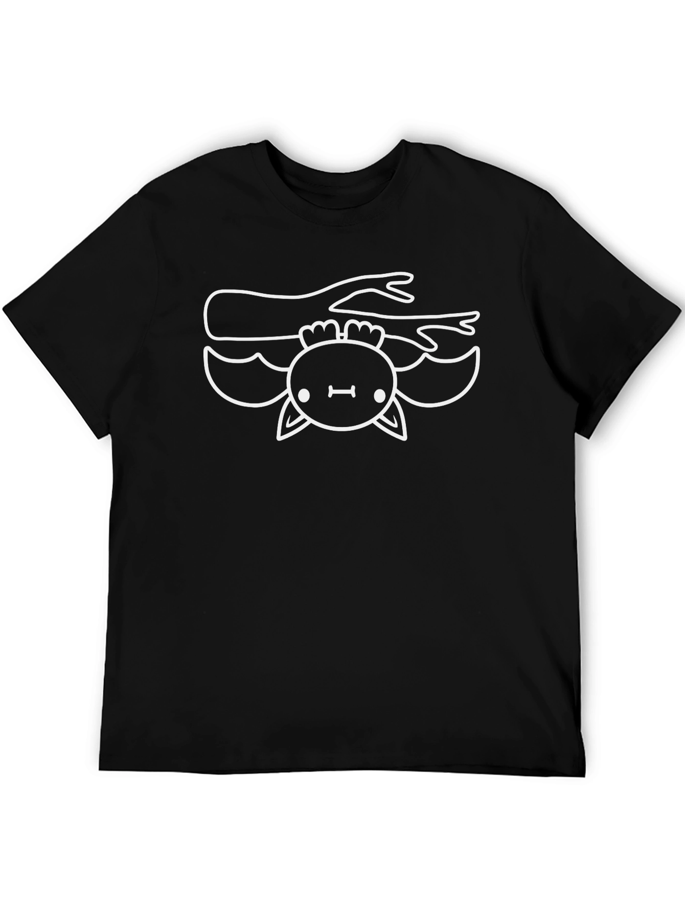Cute Bat on Branch Graphic Tee - Black