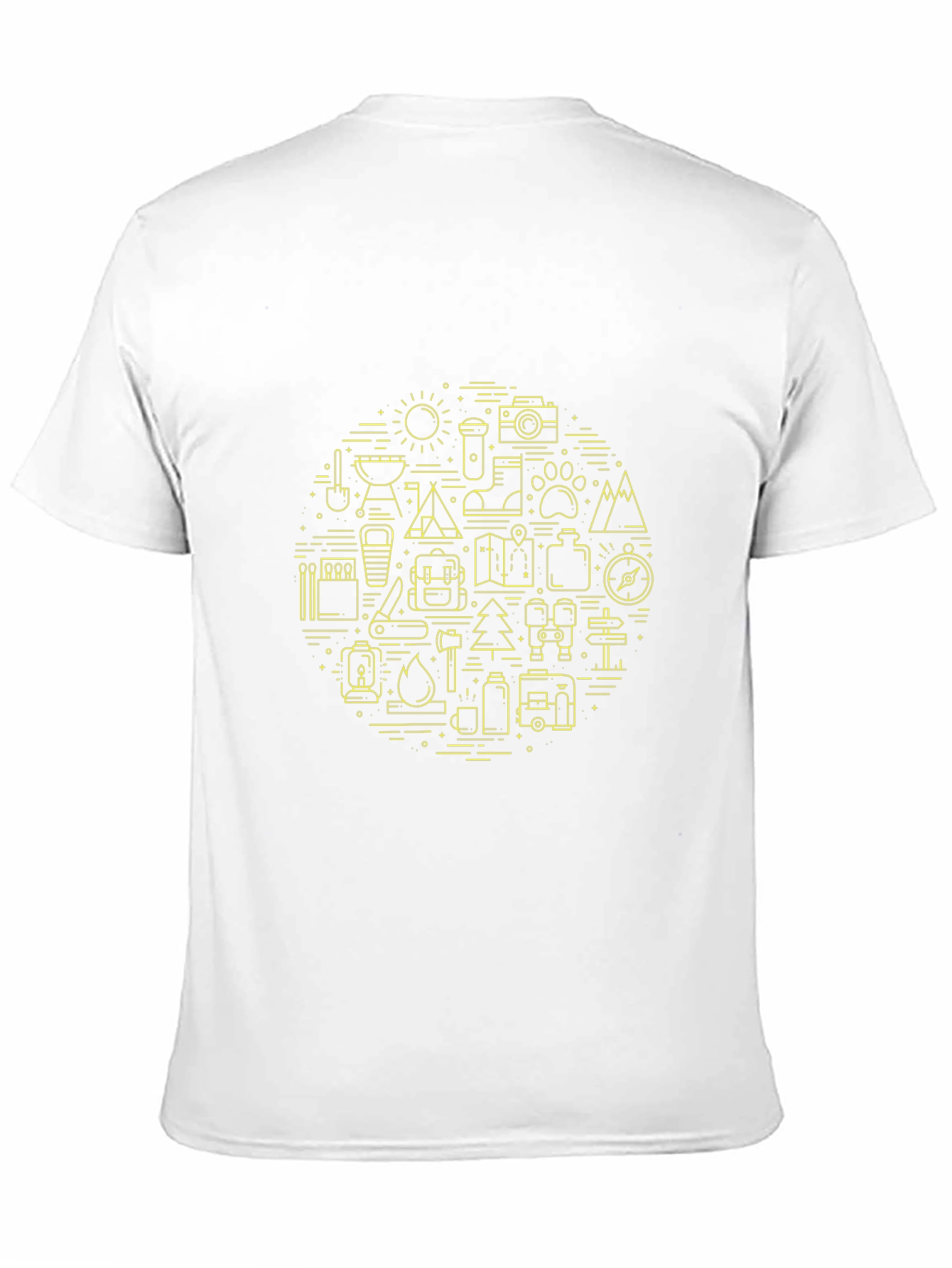 Camping Adventure Graphic T-Shirt - Black Crew Neck Tee