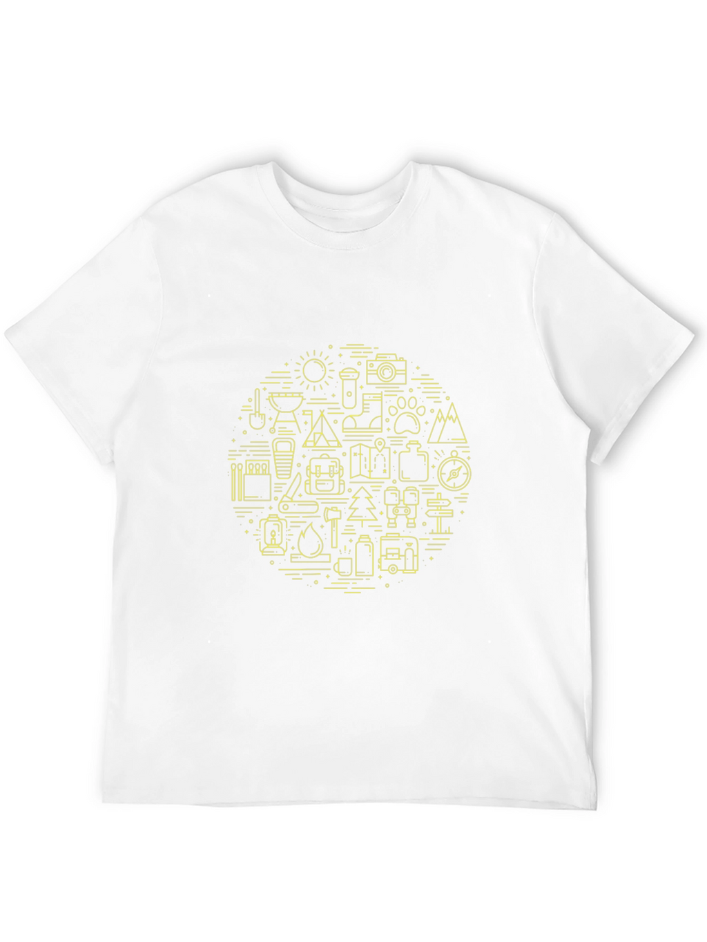 Camping Adventure Graphic T-Shirt - Black Crew Neck Tee