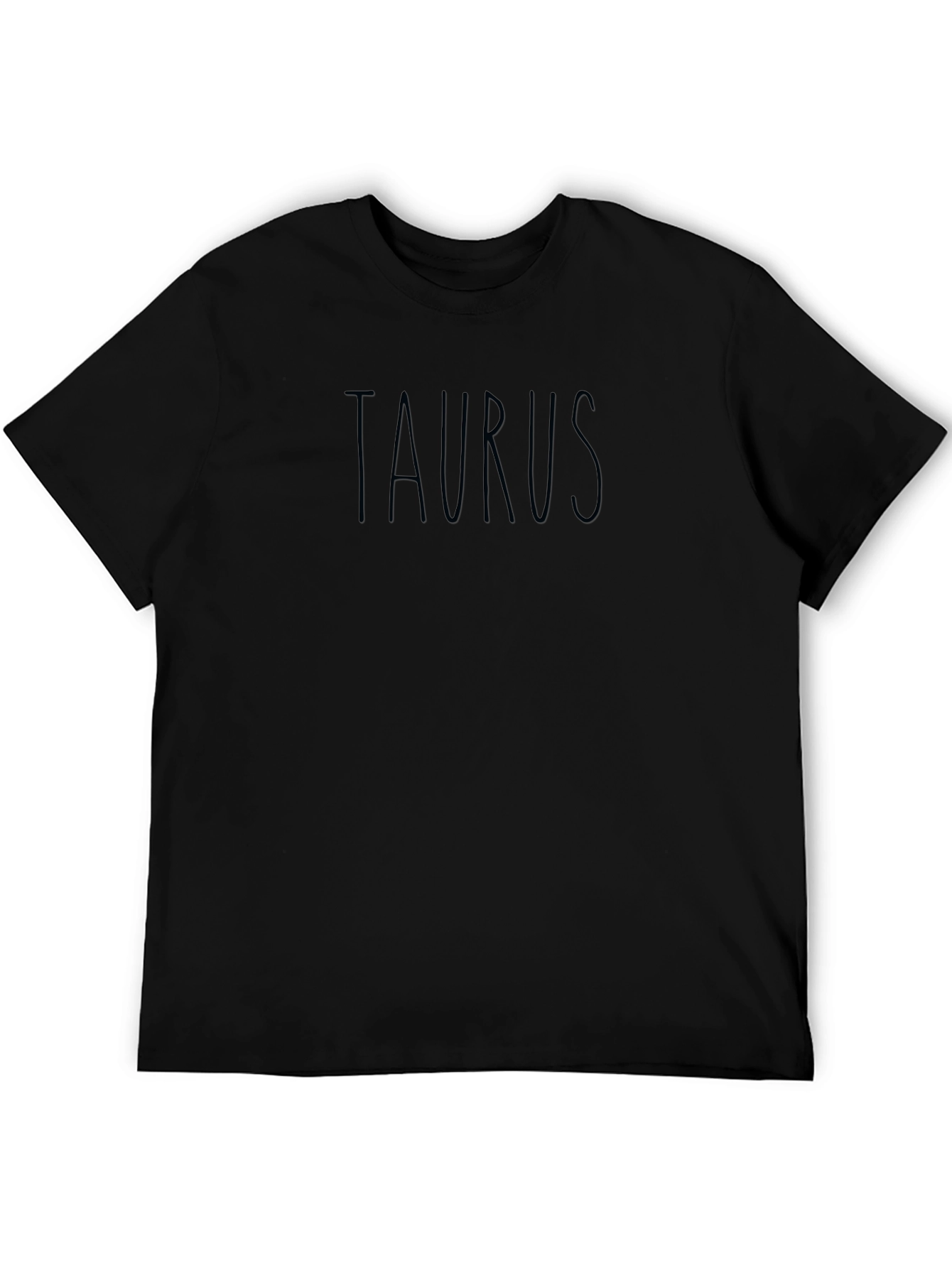 Taurus Zodiac Sign Black Graphic T-Shirt