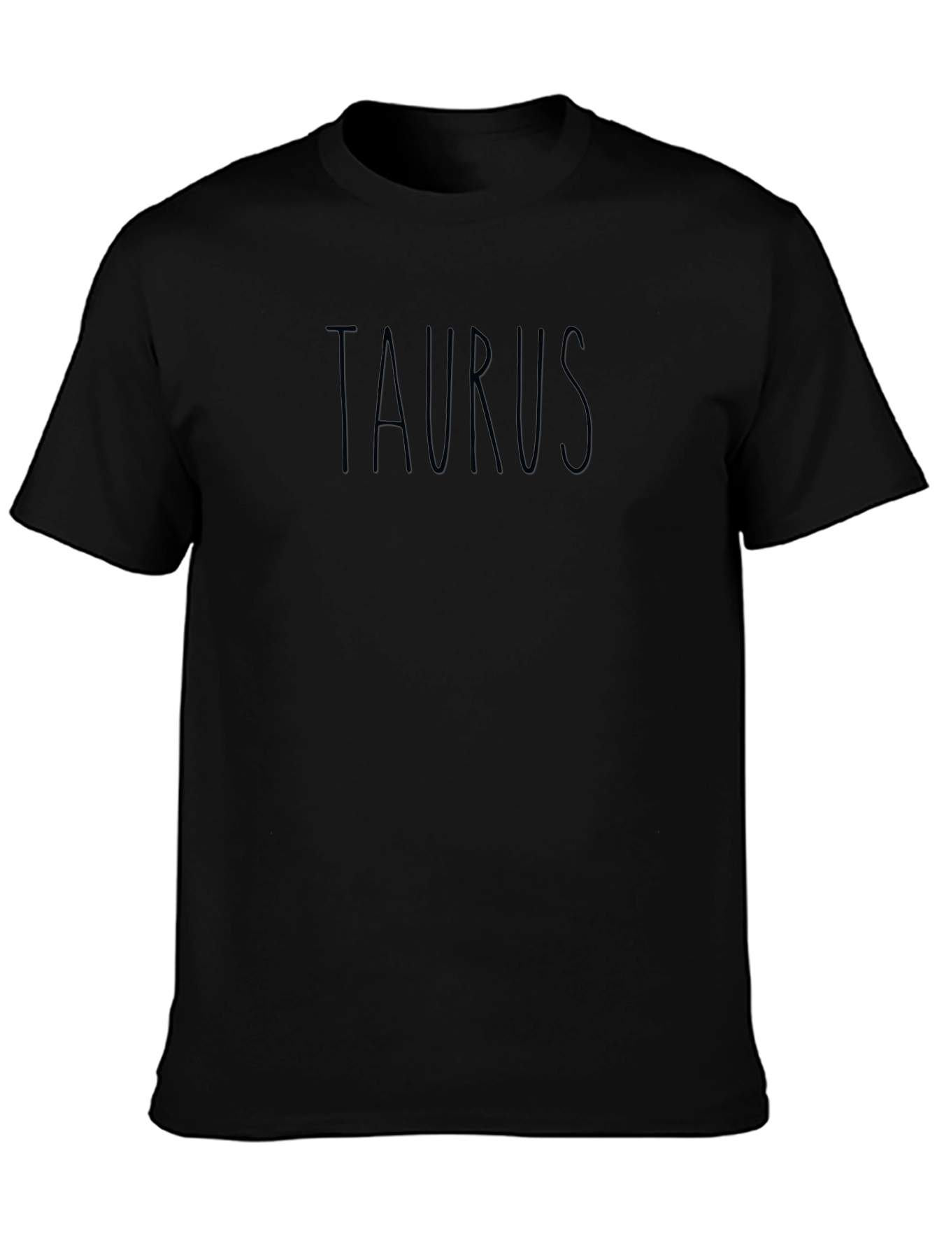 Taurus Zodiac Sign Black Graphic T-Shirt