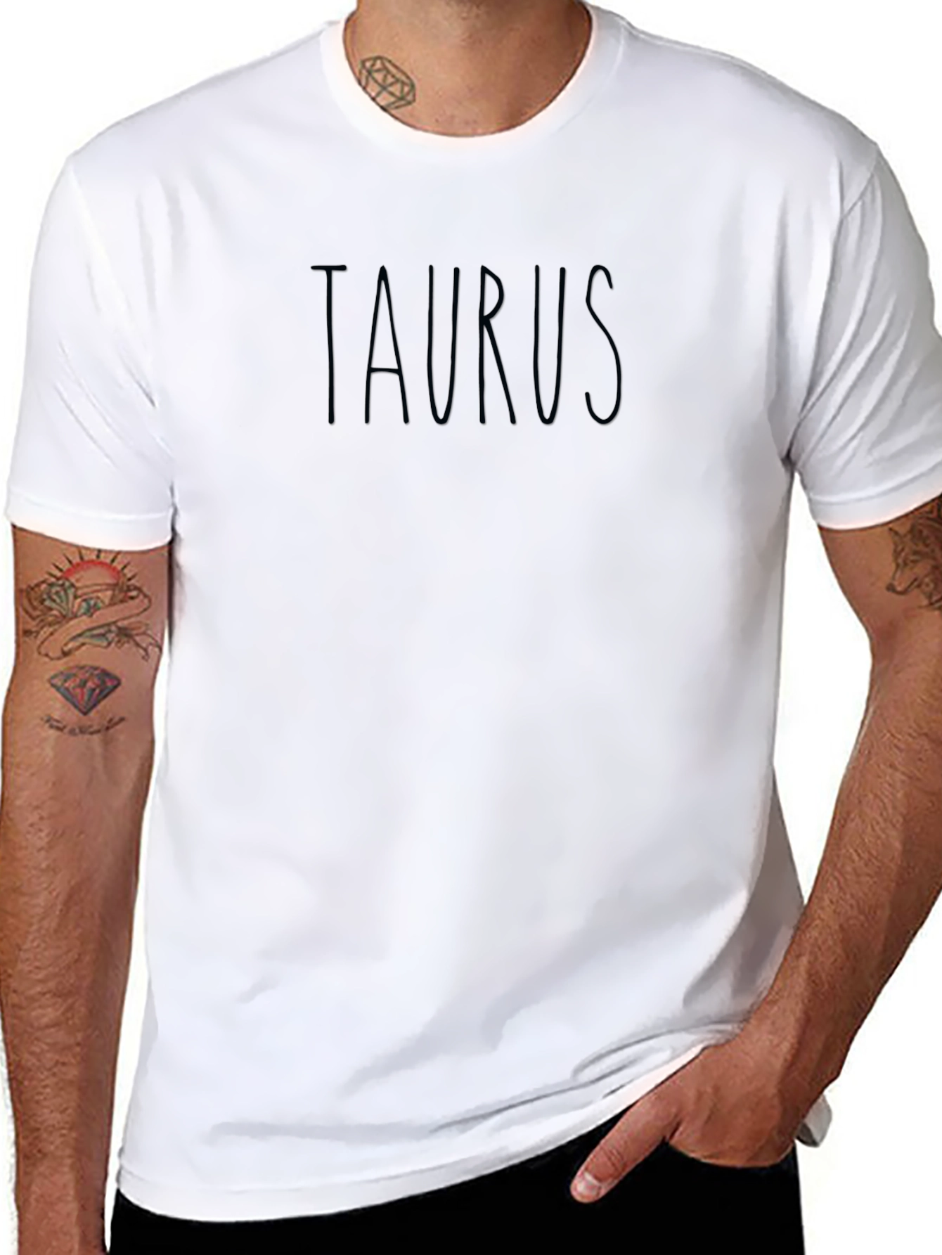 Taurus Zodiac Sign Black Graphic T-Shirt