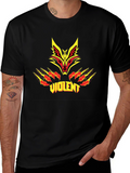 Violent Wolf Graphic Black T-Shirt