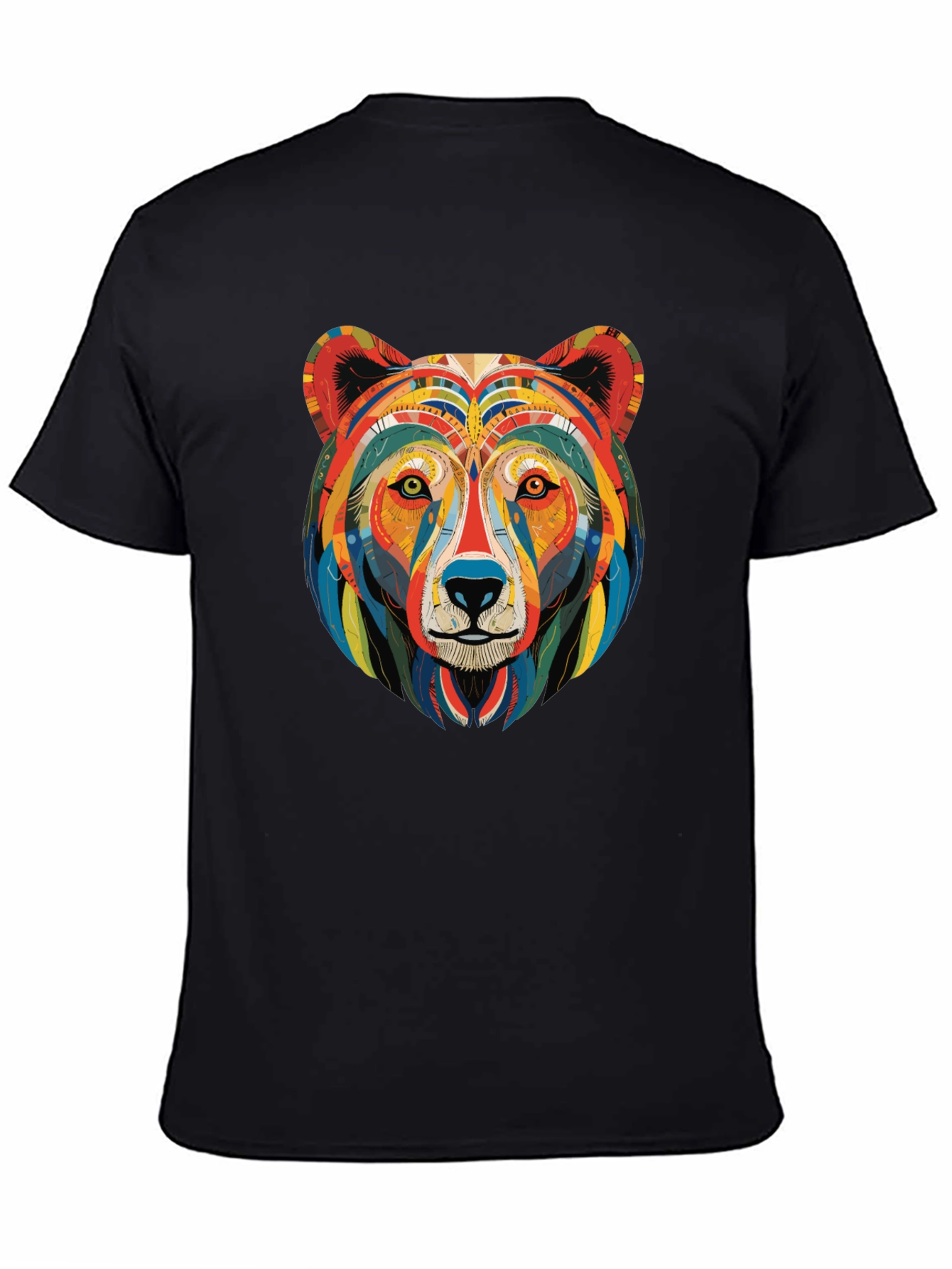 Colorful Geometric Bear Graphic Tee
