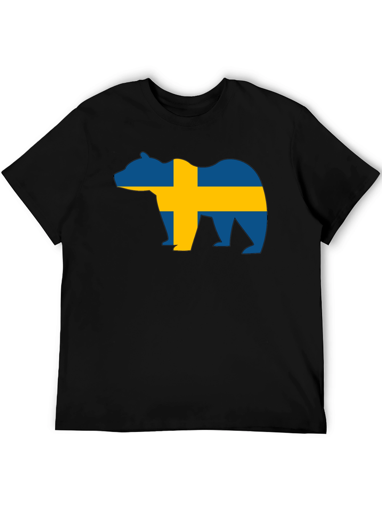 Sweden Flag Bear Graphic T-Shirt