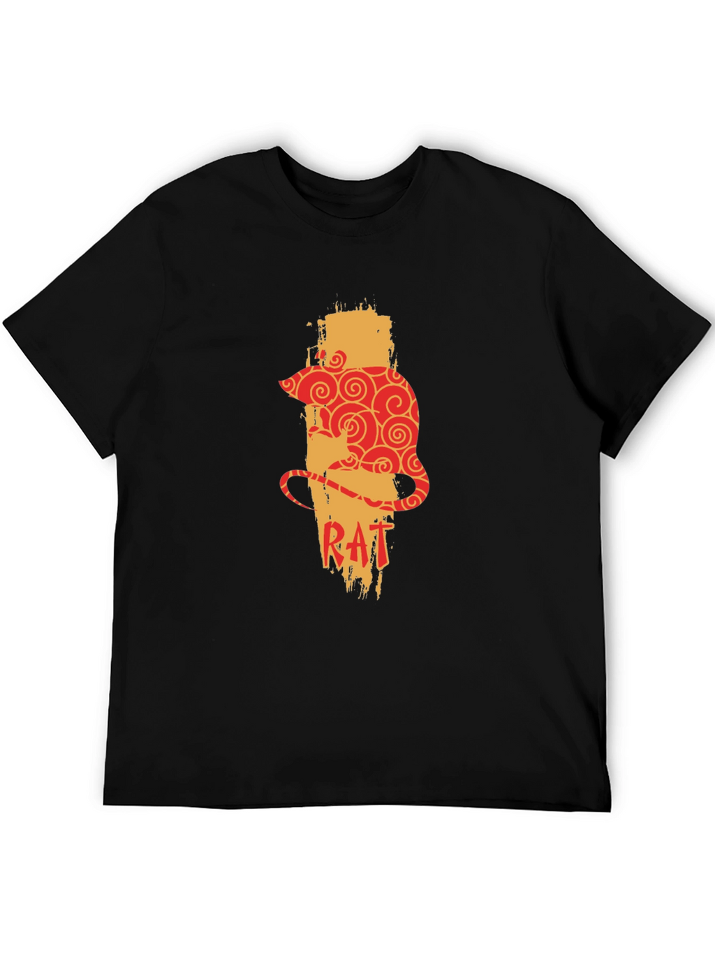 Rat Zodiac Graphic Print Mens T-Shirt