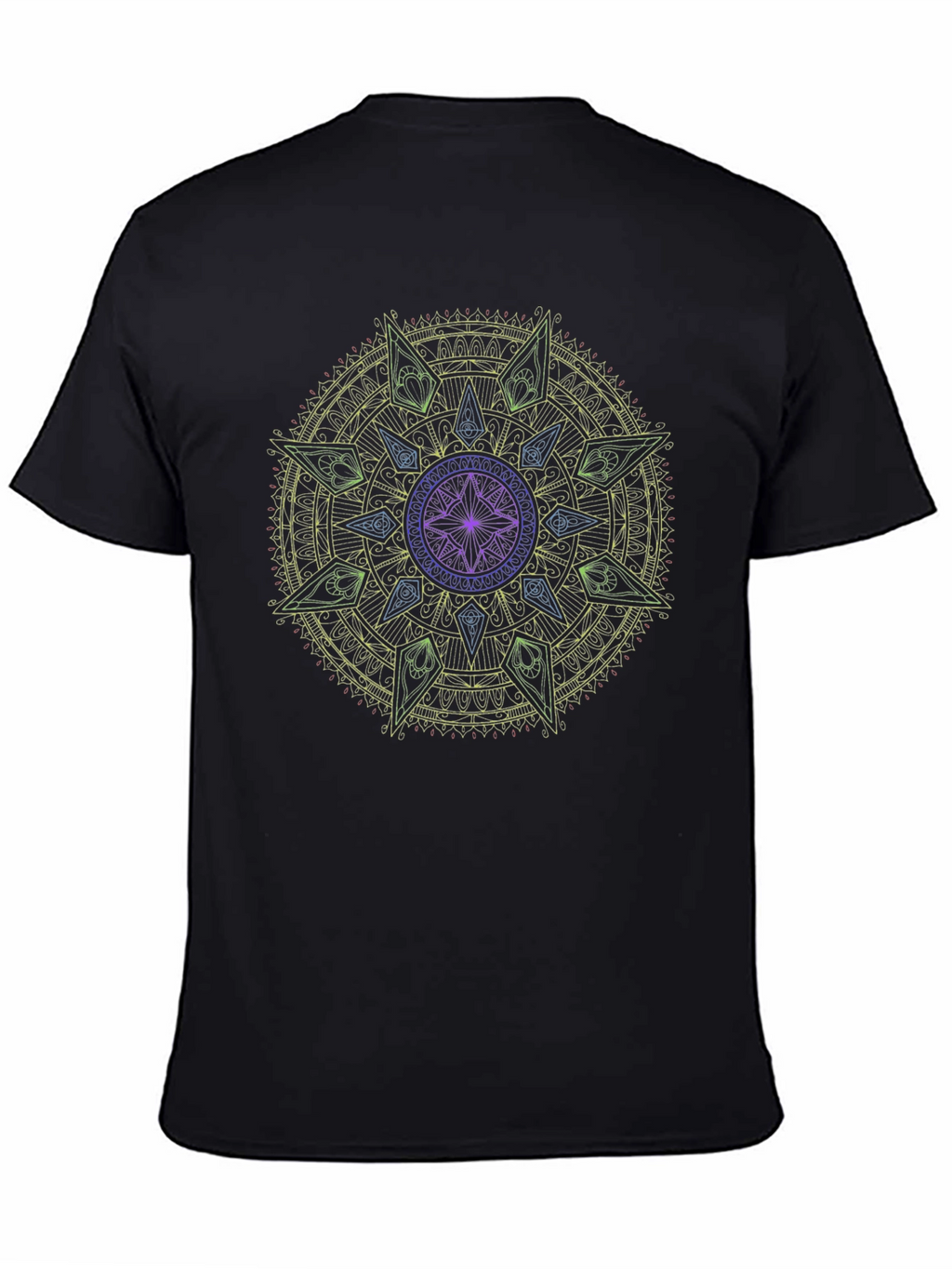 Mystic Mandala Graphic Black T-Shirt