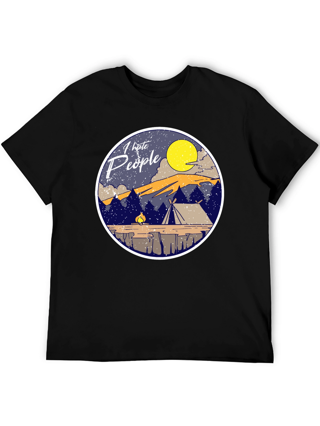 I Hate People Camping T-Shirt Introvert Tee
