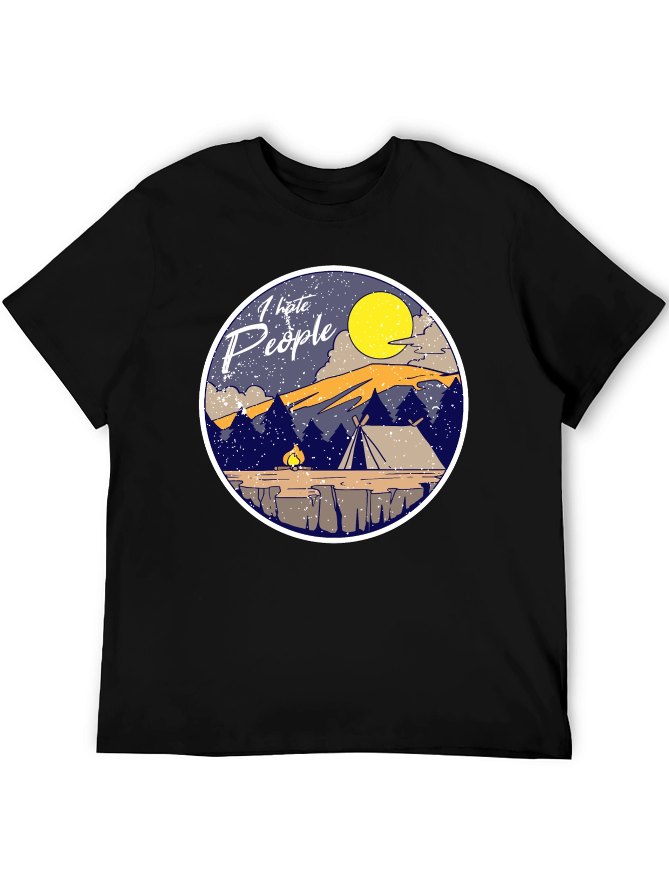 I Hate People Camping T-Shirt Introvert Tee