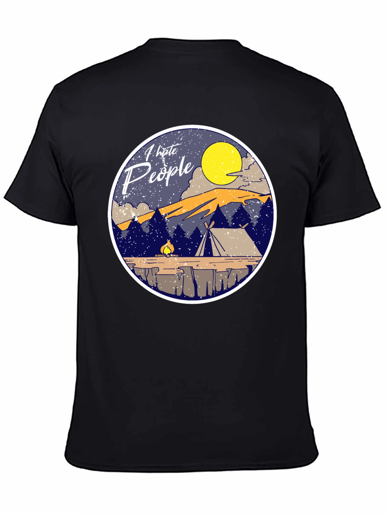 I Hate People Camping T-Shirt Introvert Tee