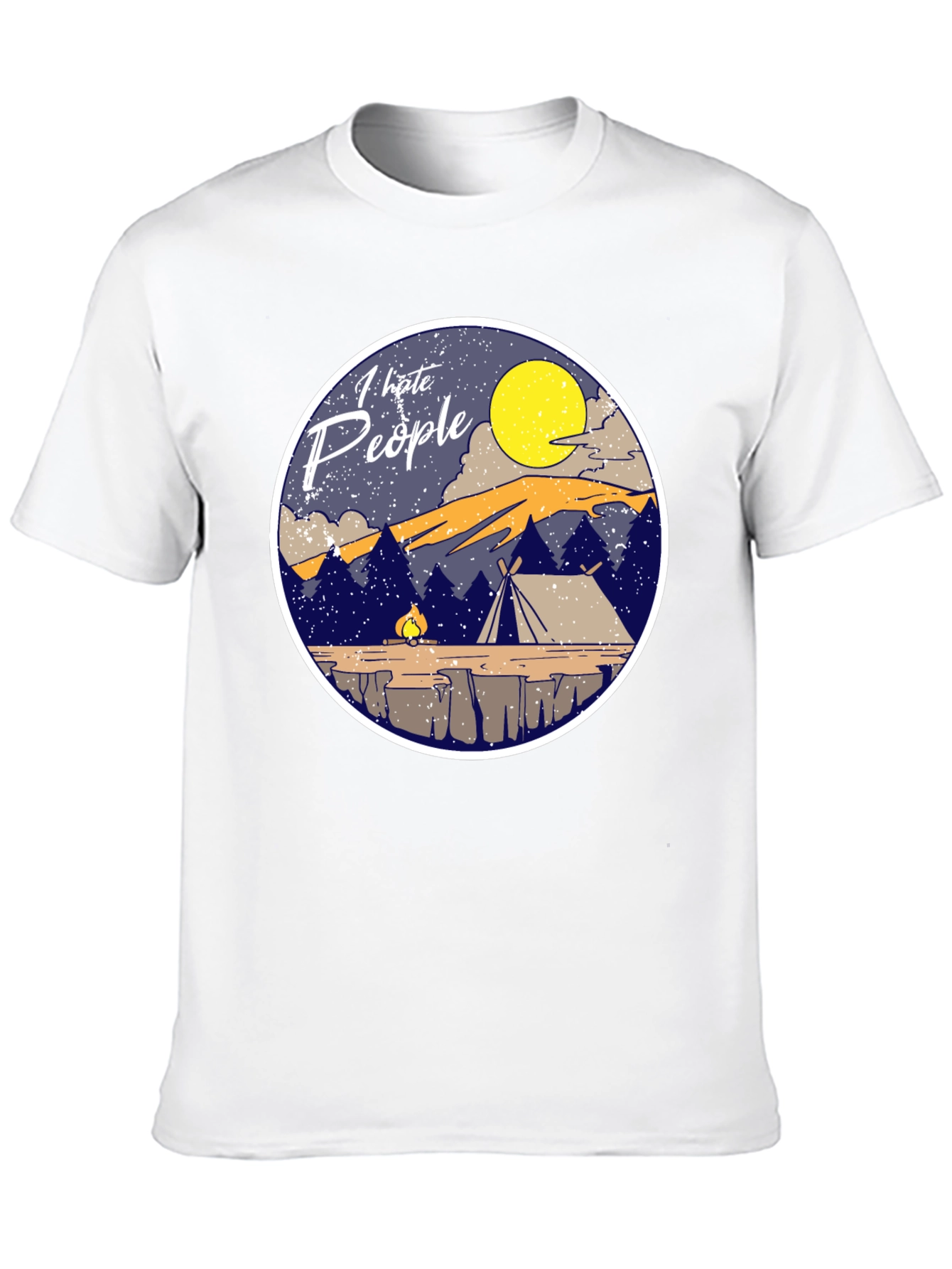 I Hate People Camping T-Shirt Introvert Tee