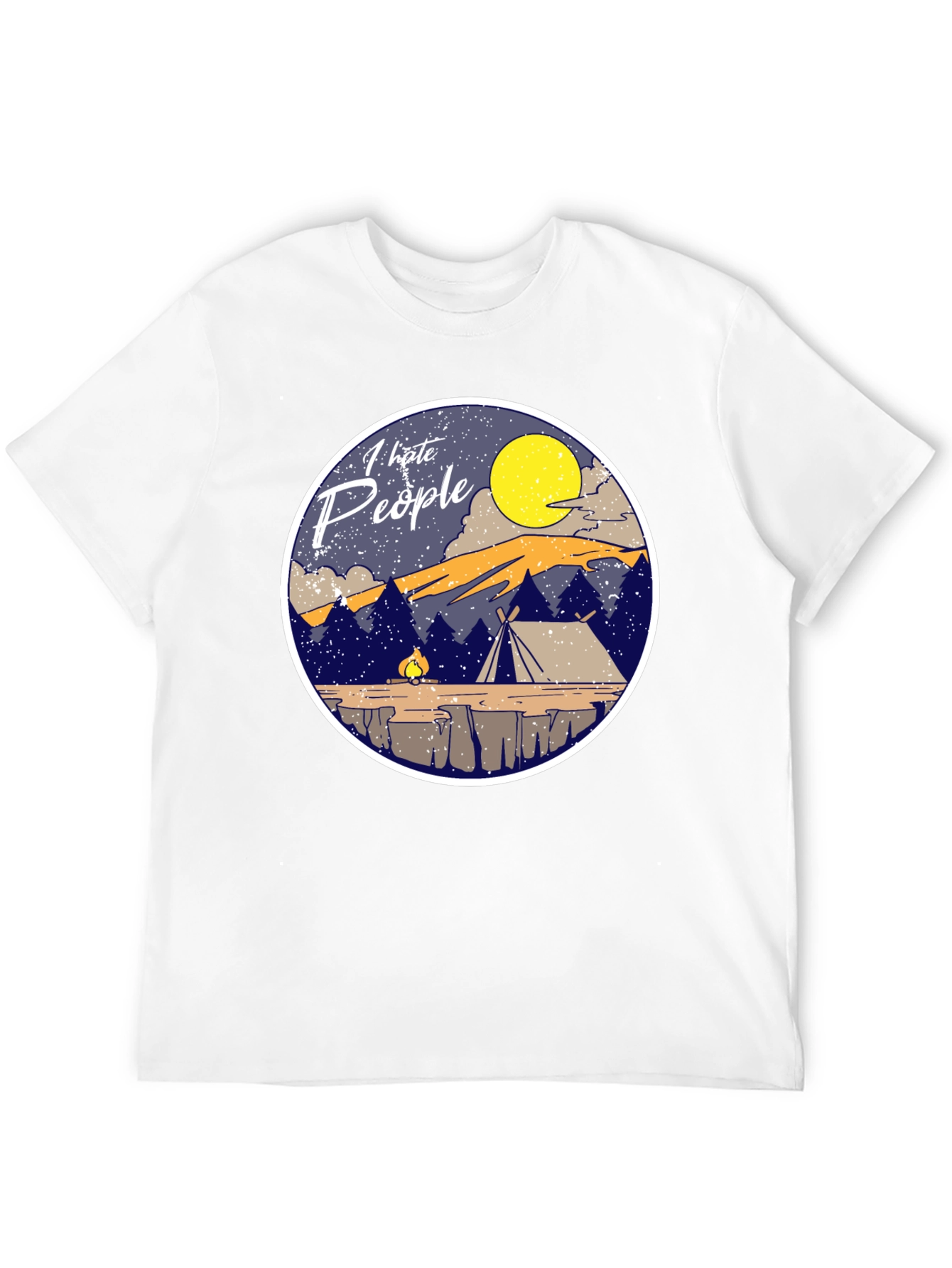 I Hate People Camping T-Shirt Introvert Tee