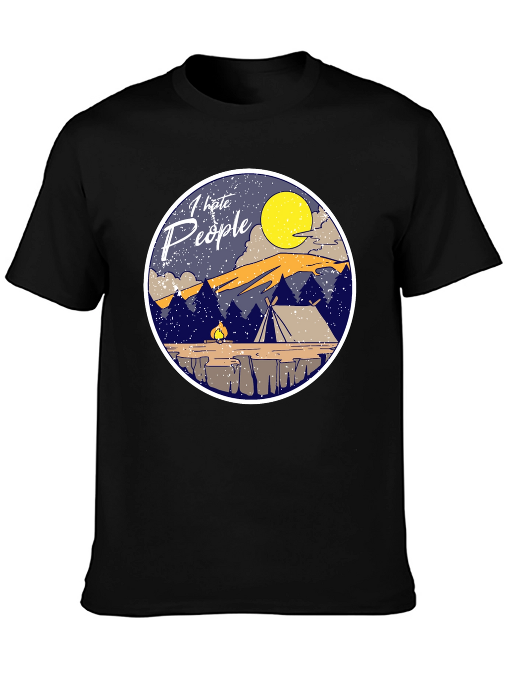 I Hate People Camping T-Shirt Introvert Tee