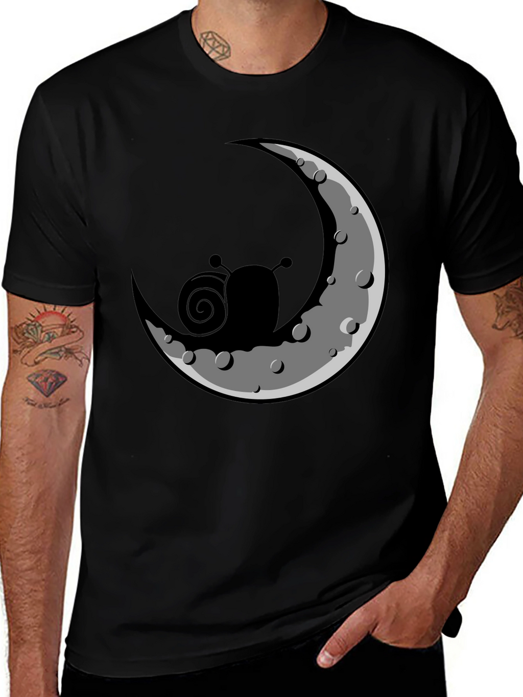 Snail on the Moon Graphic Tee