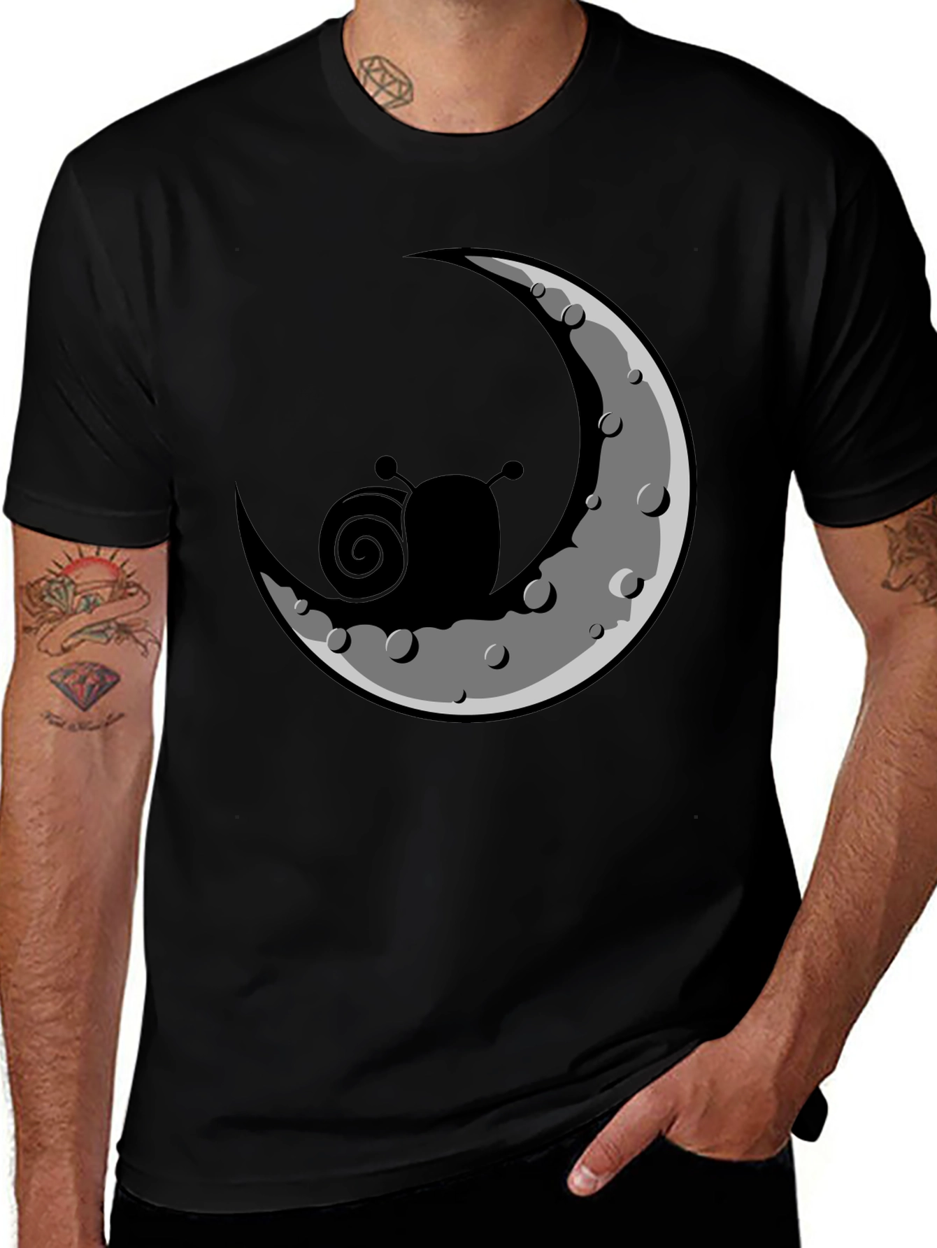 Snail on the Moon Graphic Tee